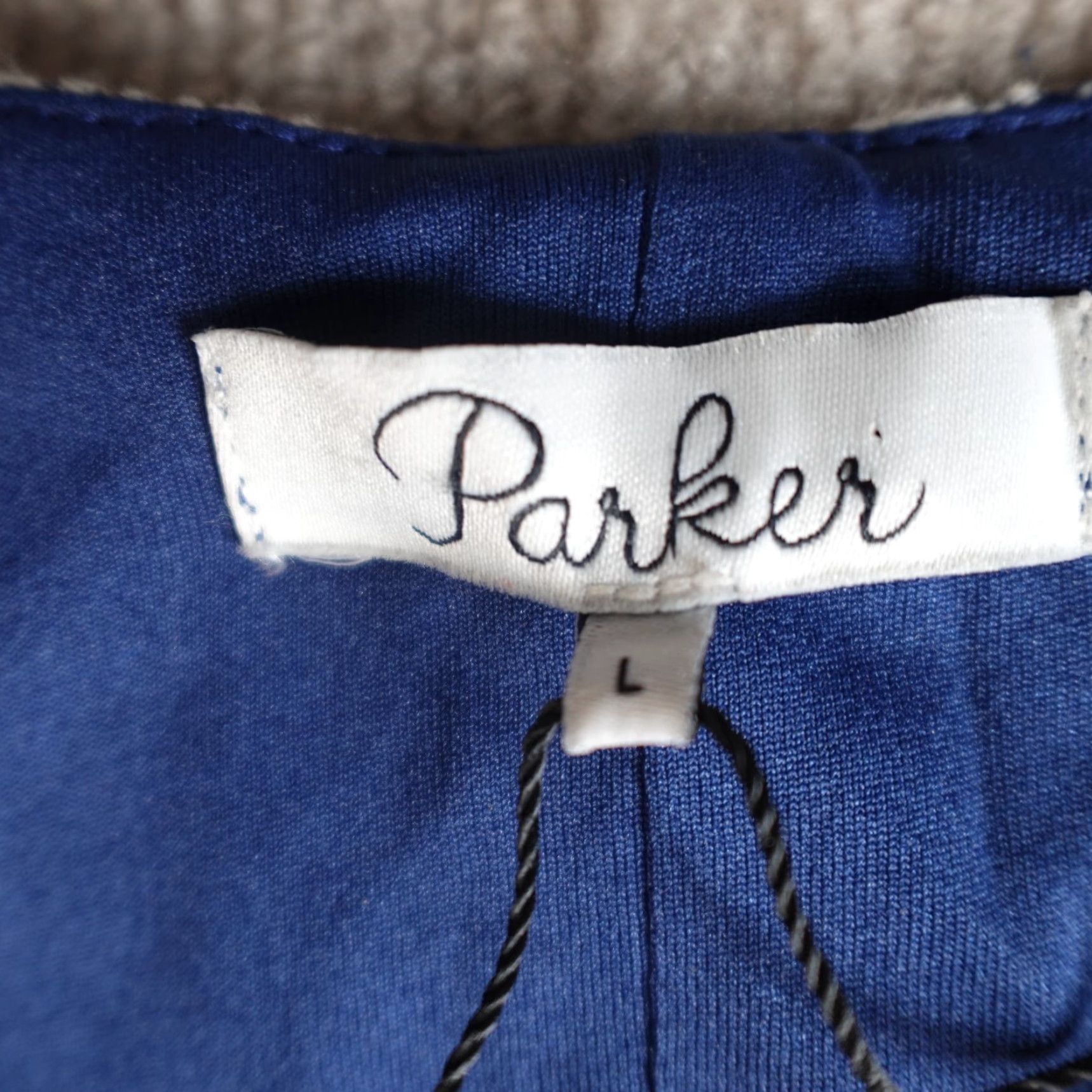 Parker Parker Dress Shirt Dress Medium Blue Snakeskin Fit & Flare Womens Pockets Vintage: No Size M / US 6-8 / IT 42-44 - 7 Thumbnail