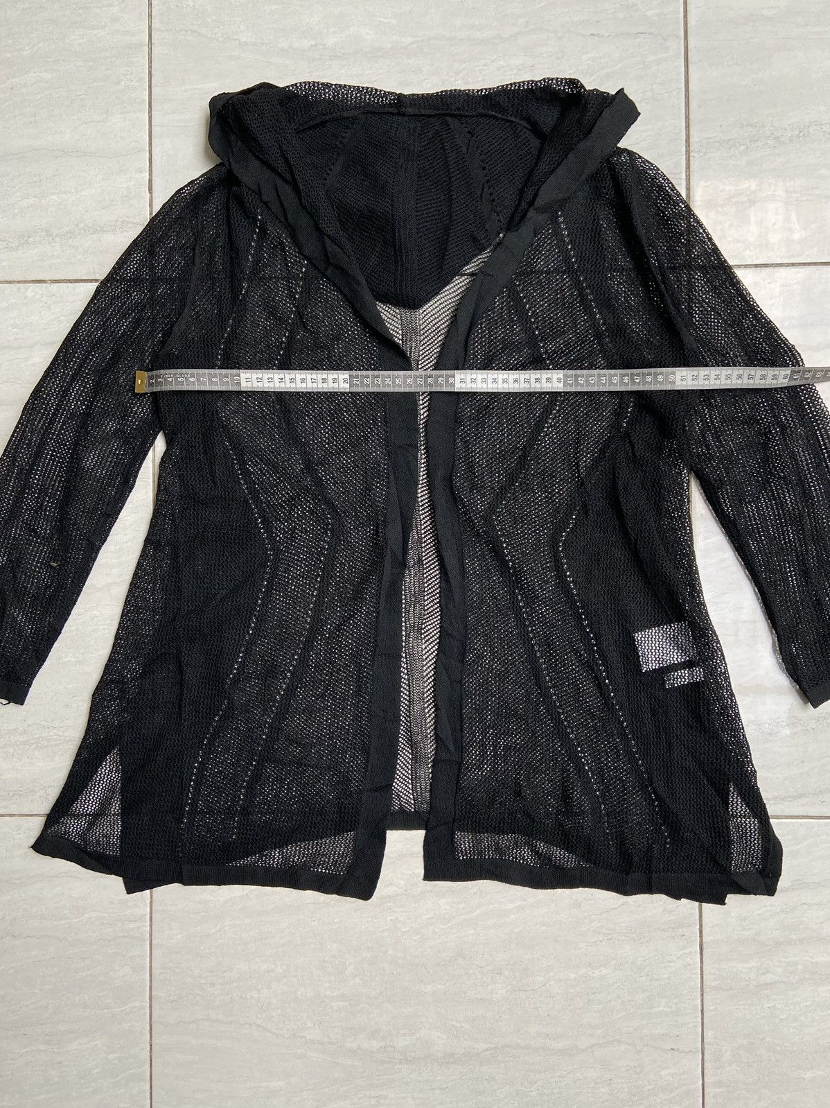 Designer LINEA FORMICA Black Mesh Cardigan Size US M / EU 48-50 / 2 - 3 Thumbnail