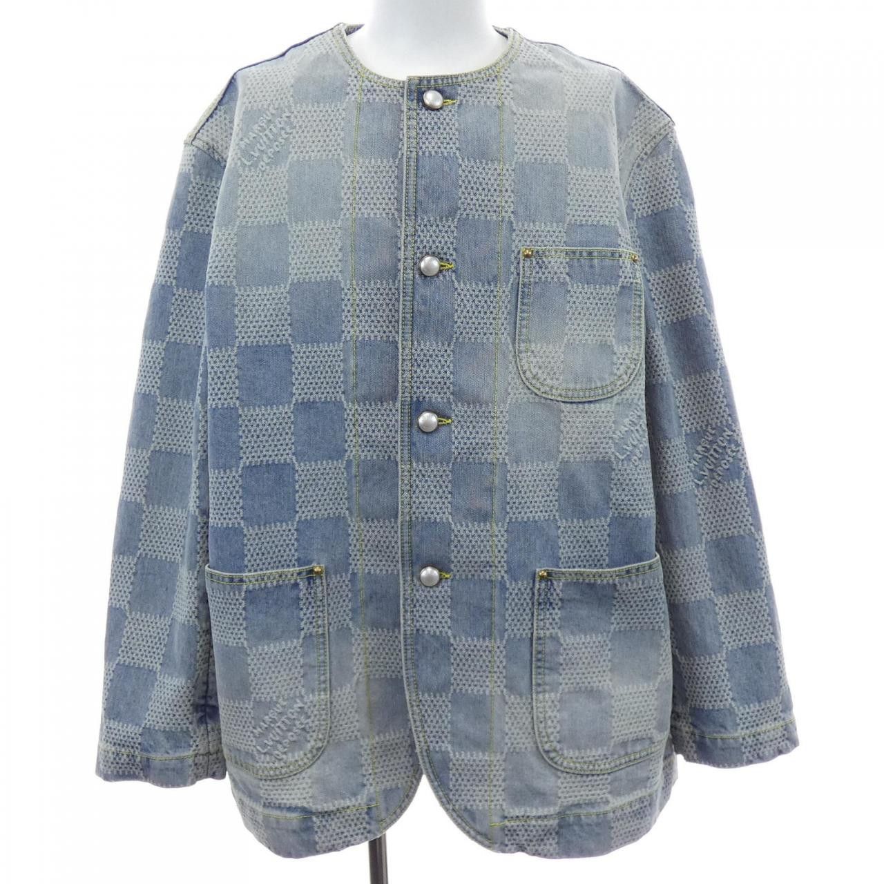 Louis Vuitton Louis Vuitton Louis Vuitton Denim Jacket Textile Outerwear HRA70WGRT DUTY FREE for USA Size ONE SIZE - 1 Thumbnail