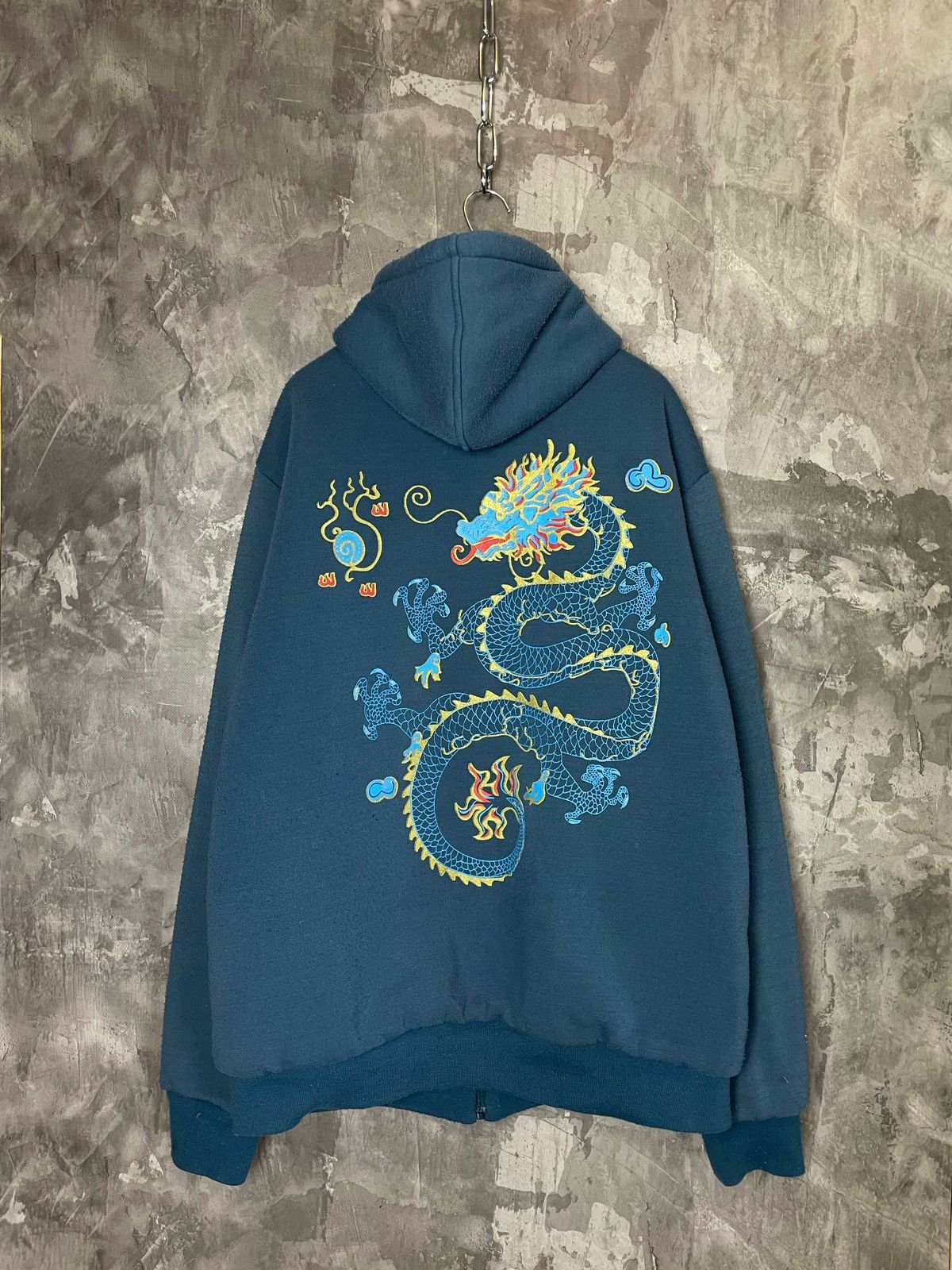 Japanese Brand × Vintage Y2K 2000s Crazy Zip Up Dragon Printed Hoodie All Over Rare Size US XXL / EU 58 / 5 - 2 Thumbnail