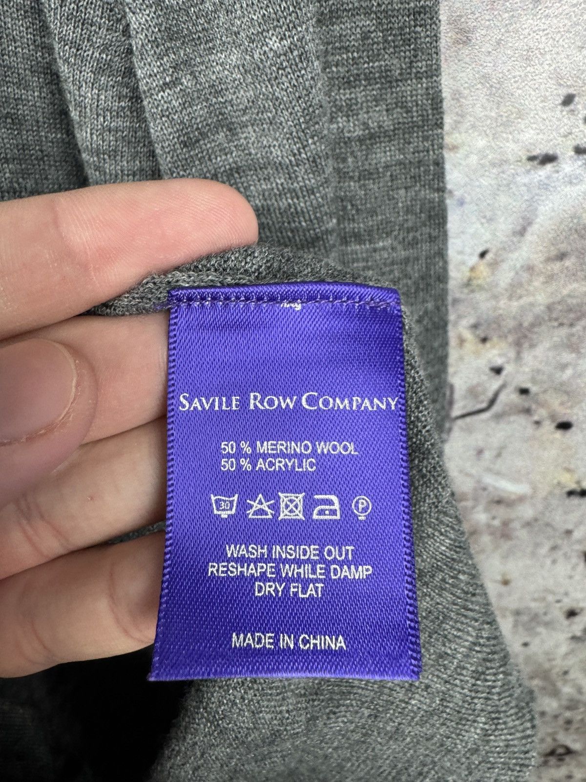 Savile Row Savile Row Company Merino Wool Crew Neck Sweater Gray Size US L / EU 52-54 / 3 - 6 Thumbnail