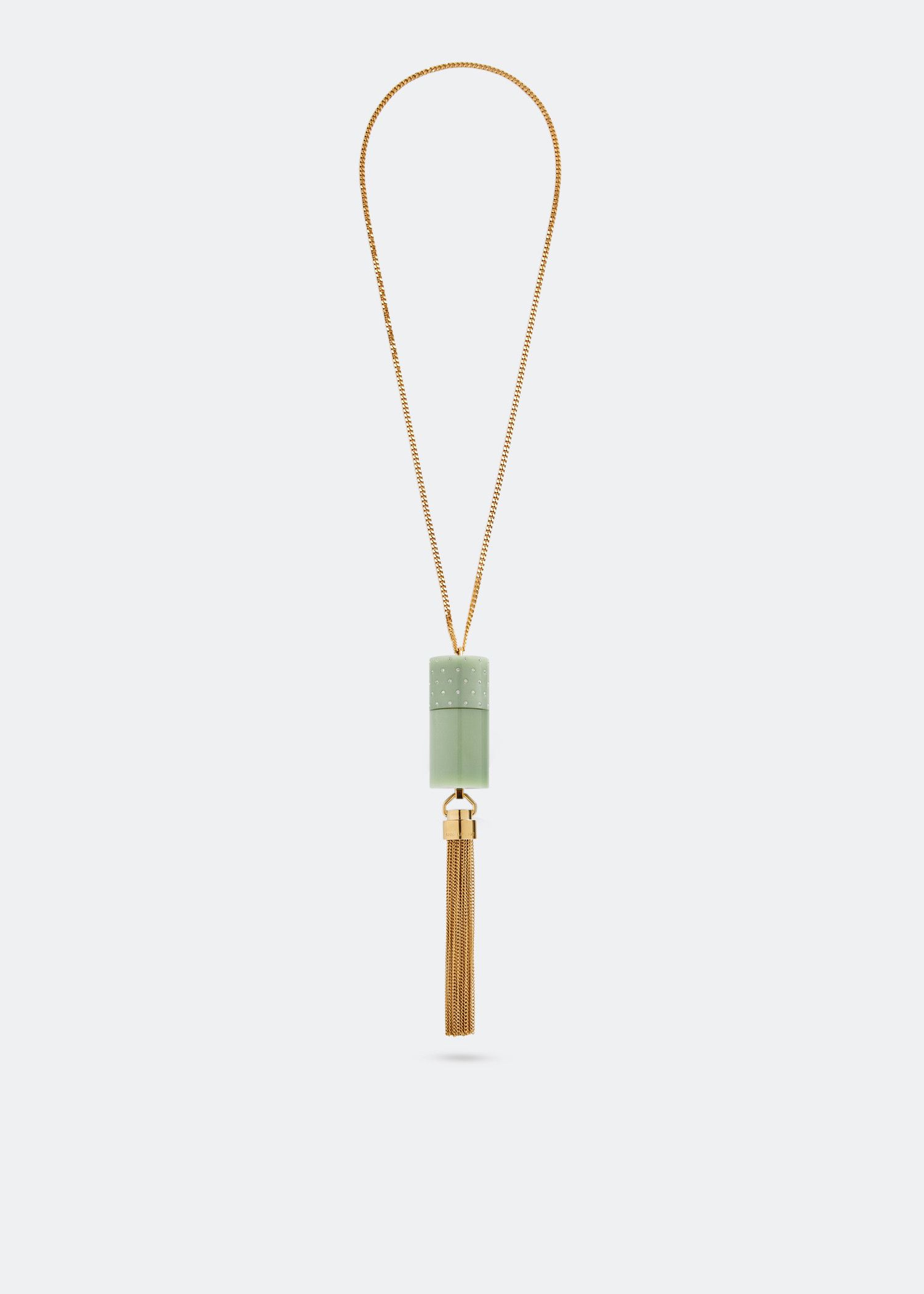 Saint Laurent Paris o1s1wg111124 Angelica Mini Tube Necklace in Green Size ONE SIZE - 1 Thumbnail