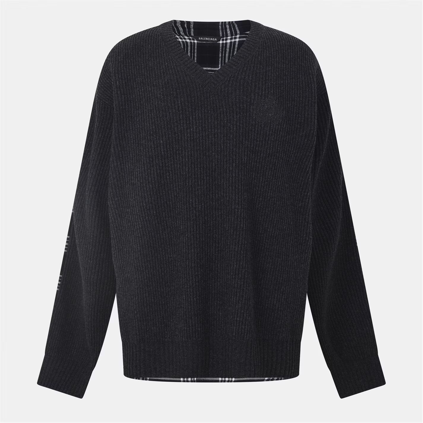 Balenciaga o1g2r1mq0226 Patterned Long Sleeve Shirt In Black/White Size US XS / EU 42 / 0 - 1 Thumbnail