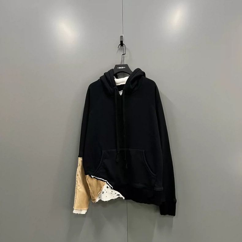 Greg Lauren greg lauren black patchwork hoodie-dmc Size US M / EU 48-50 / 2 - 1 Thumbnail