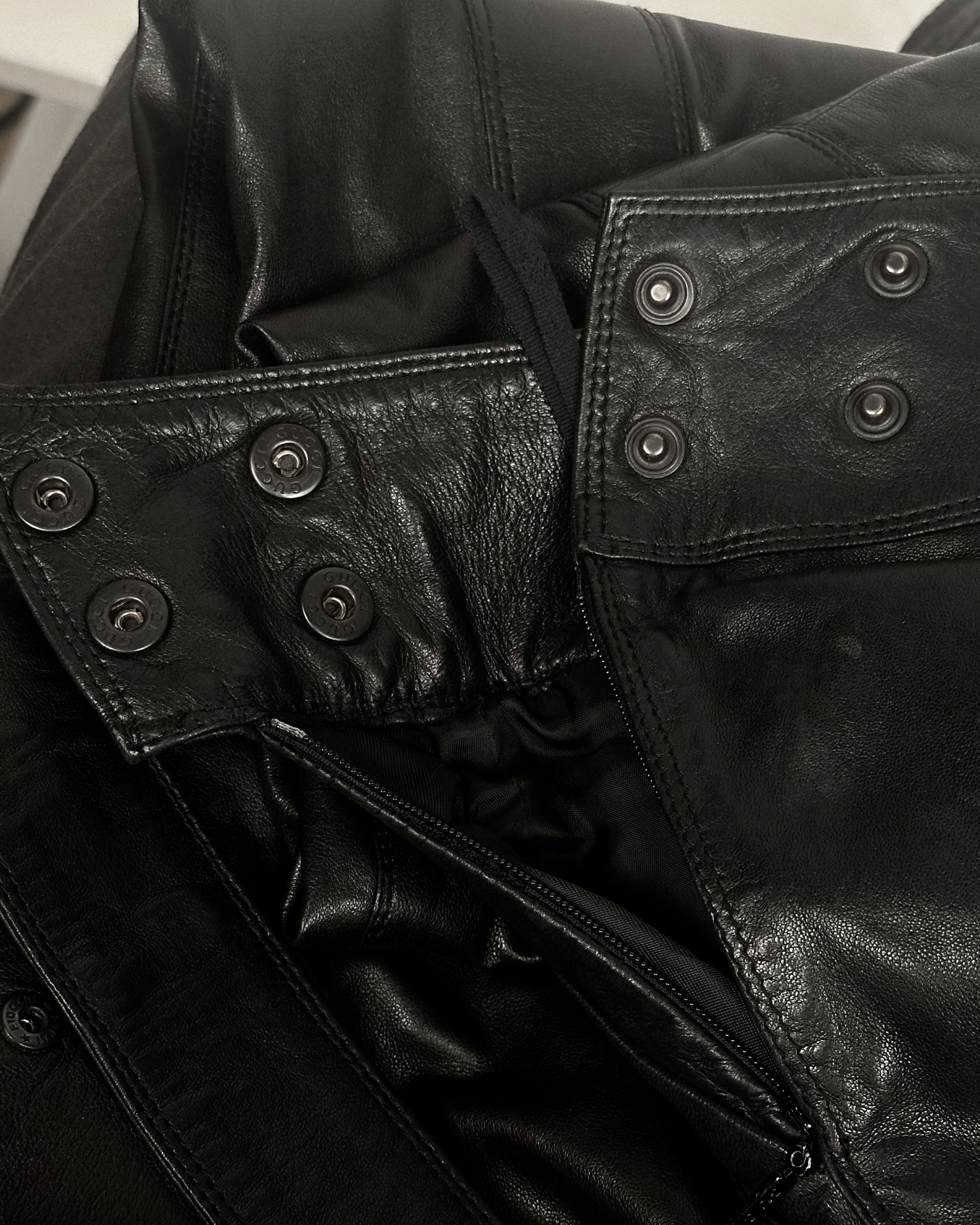 Gucci Gucci Leather Straight-Bootcut Transformer Biker Pants Size US 31 - 12 Thumbnail