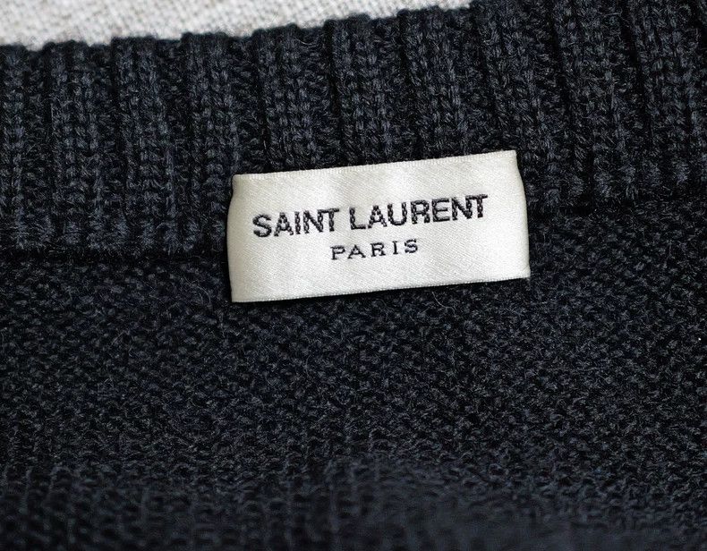 Saint Laurent Paris Saint Laurent Paris Black Oversized dinosaur jacquard swea Size XL / US 12-14 / IT 48-50 - 4 Thumbnail