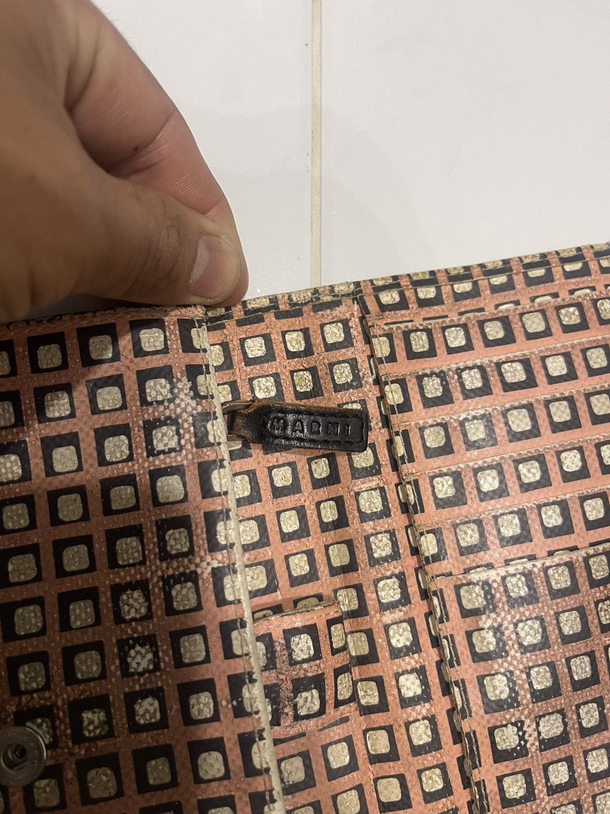 Marni × Vintage VINTAGE MARNİ ITALY PLAID BROWN LONG WALLET Size ONE SIZE - 6 Thumbnail