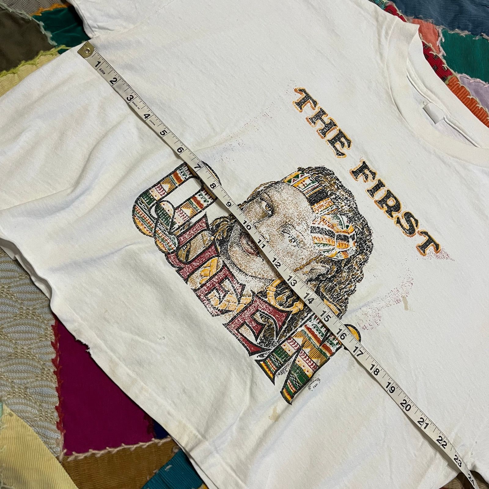 Other Vintage ‘The First Black Queen’ Cropped Graphic White Shirt Size L / US 10 / IT 46 - 5 Thumbnail