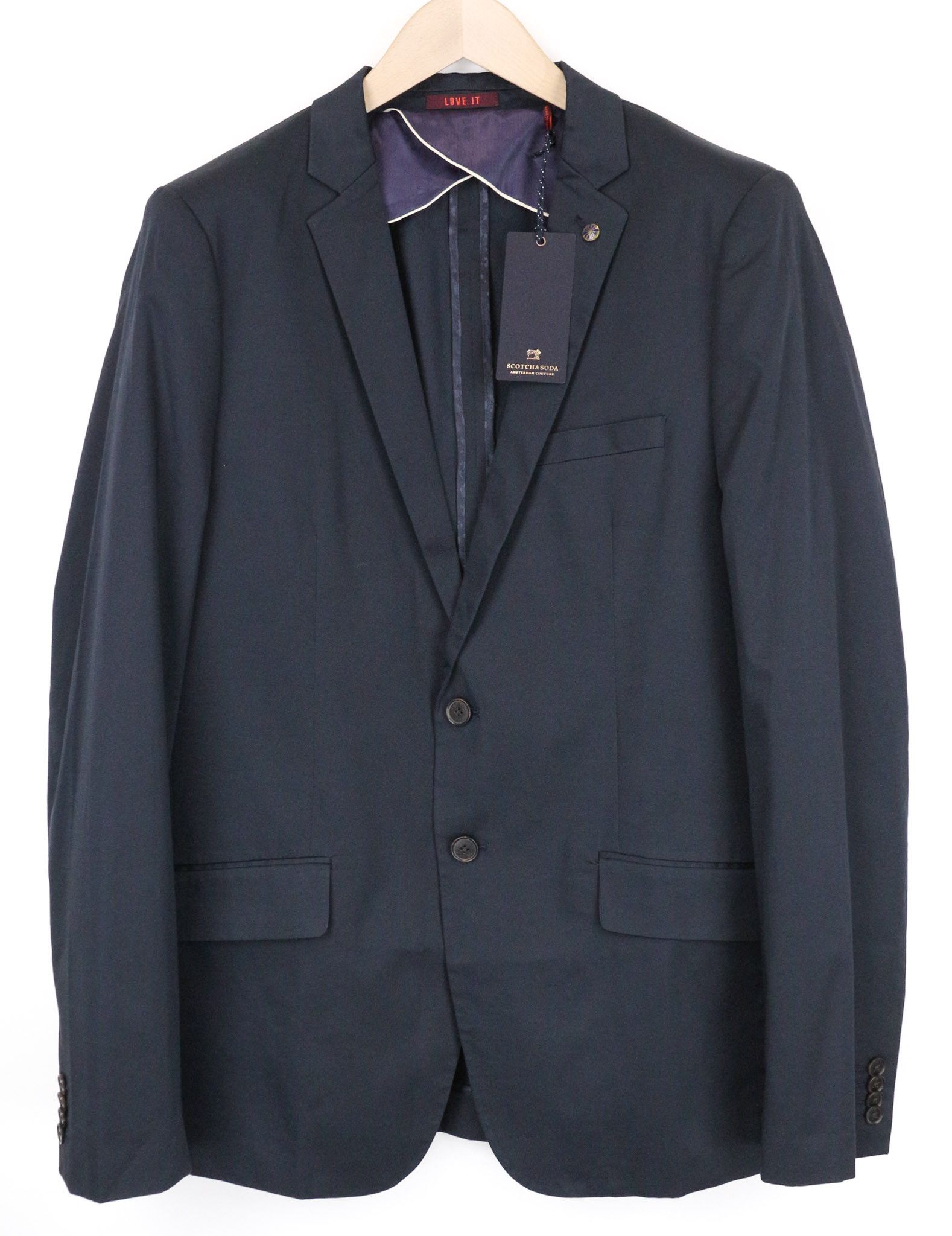 Scotch & Soda AMS COUTURE XL Navy Cotton Stretch Blazer 74433 Size 48R - 1 Thumbnail