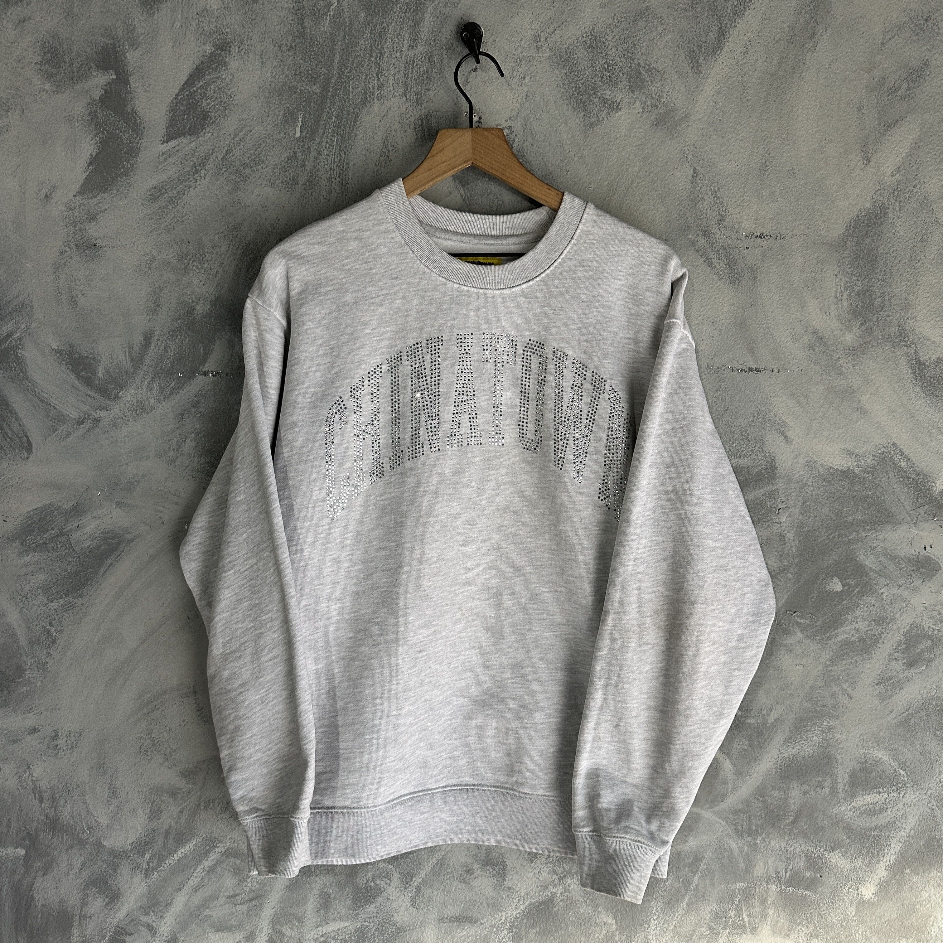 Other Chinatown Market Sweatshirt Mens Medium Gray Rhinestone Size US M / EU 48-50 / 2 - 2 Thumbnail