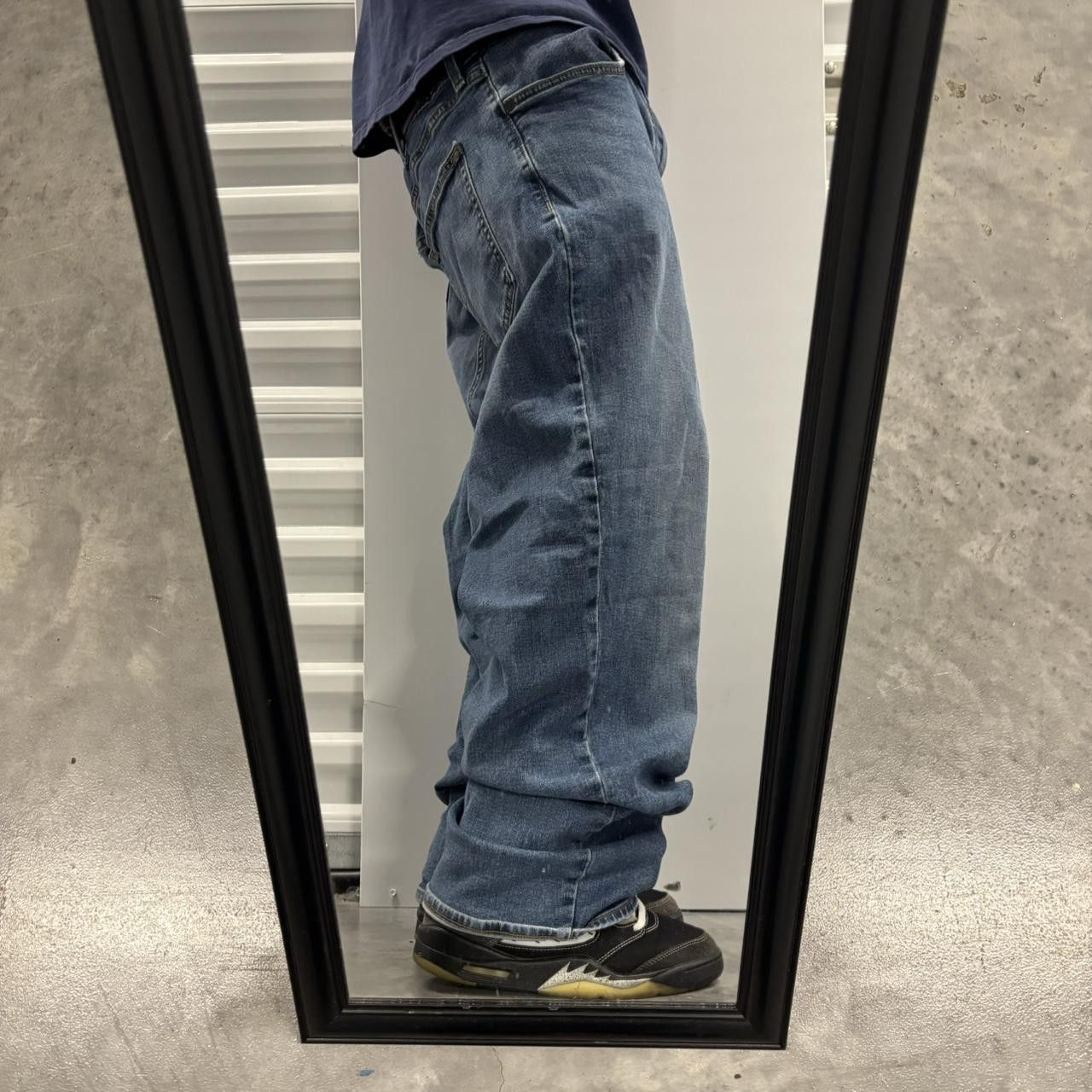 Japanese Brand × Vintage Crazy Vintage Y2K/2000s Baggy Dark Wash Skater Denim Jeans! Size US 42 / EU 58 - 2 Thumbnail
