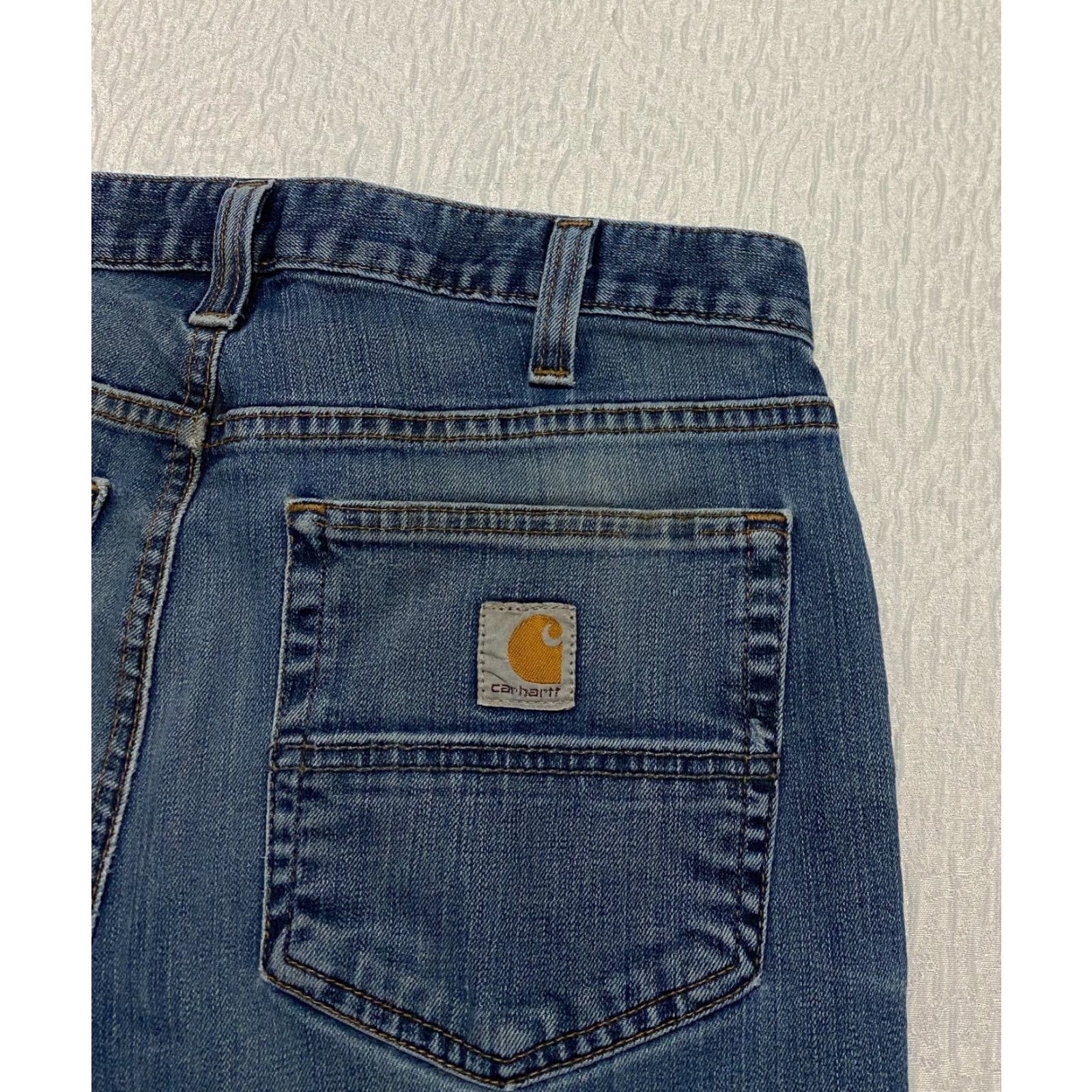 Carhartt VINTAGE Carhartt Rugged Flex Relaxed Fit Men's Jeans Size 32×30 Blue Straight Size US 32 / EU 48 - 4 Thumbnail