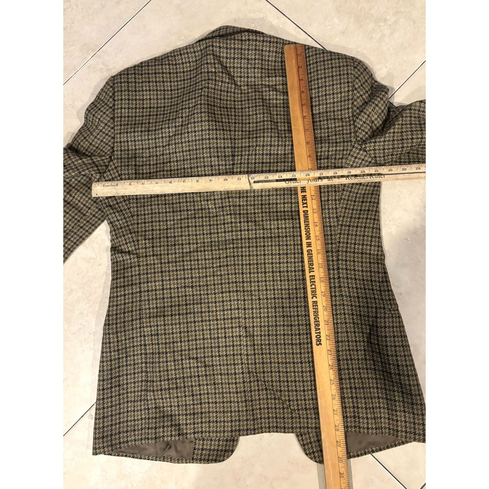 Vintage VINTAGE Mani Sport Coat Blazer Mens 44 Brown Check Tweed Wool Made In Italy 80s Size 44R - 7 Thumbnail