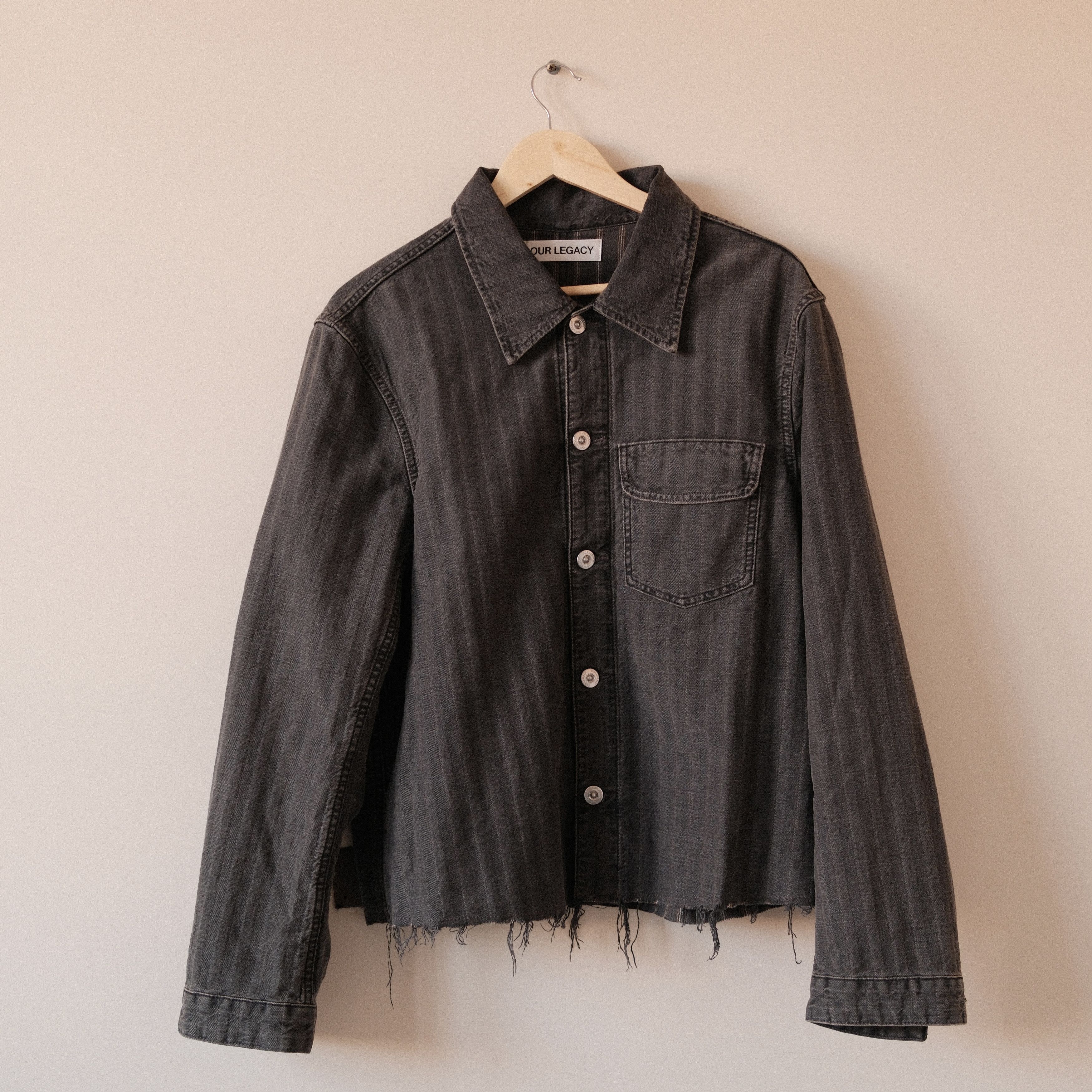 Our Legacy Cut Rebirth Jacket - Washed Grey Torino Stripe Size US M / EU 48-50 / 2 - 5 Thumbnail