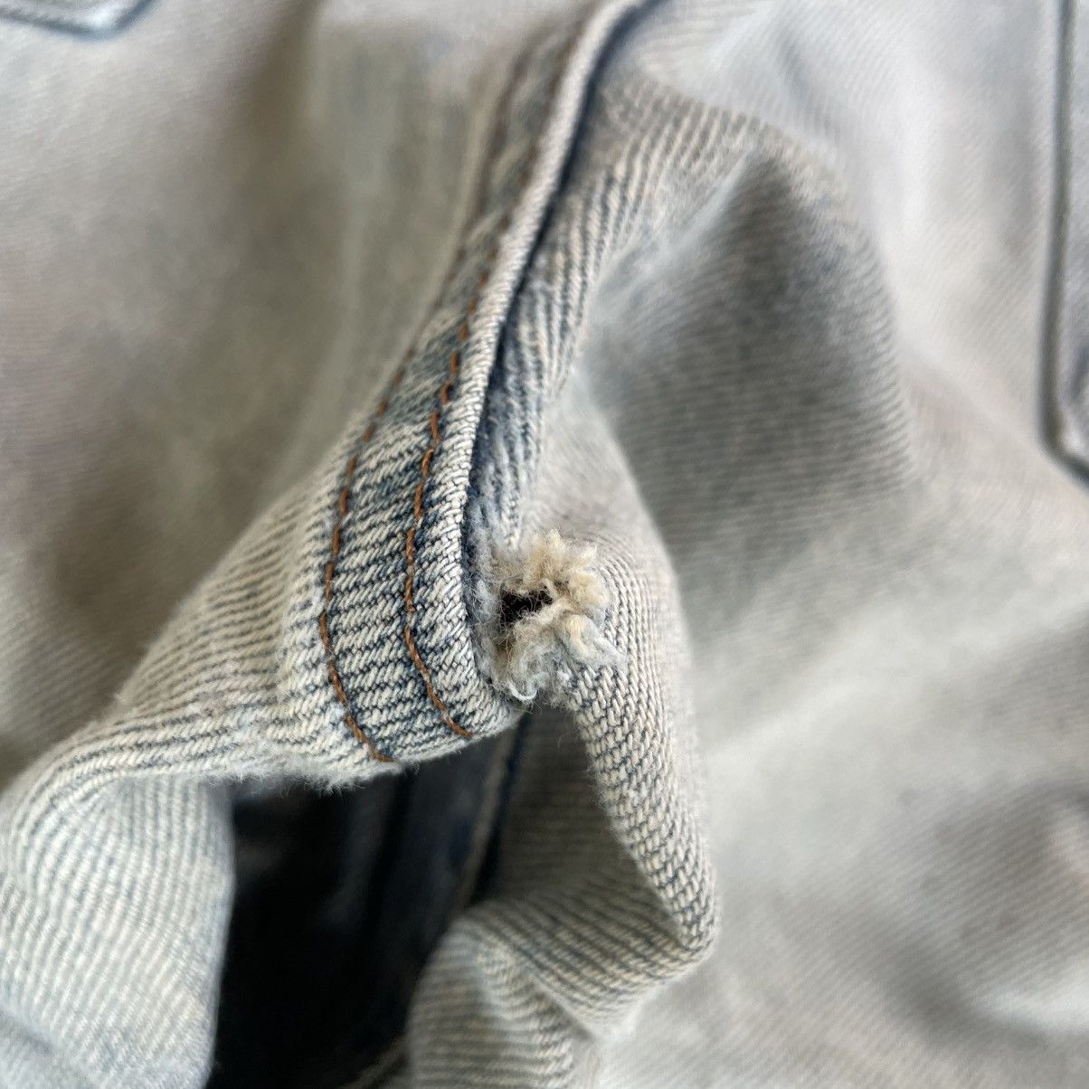 Wrangler 🔥Vintage 80s Wrangler Stoned Washed Ripped Distress Jeans Size US 32 / EU 48 - 12 Thumbnail