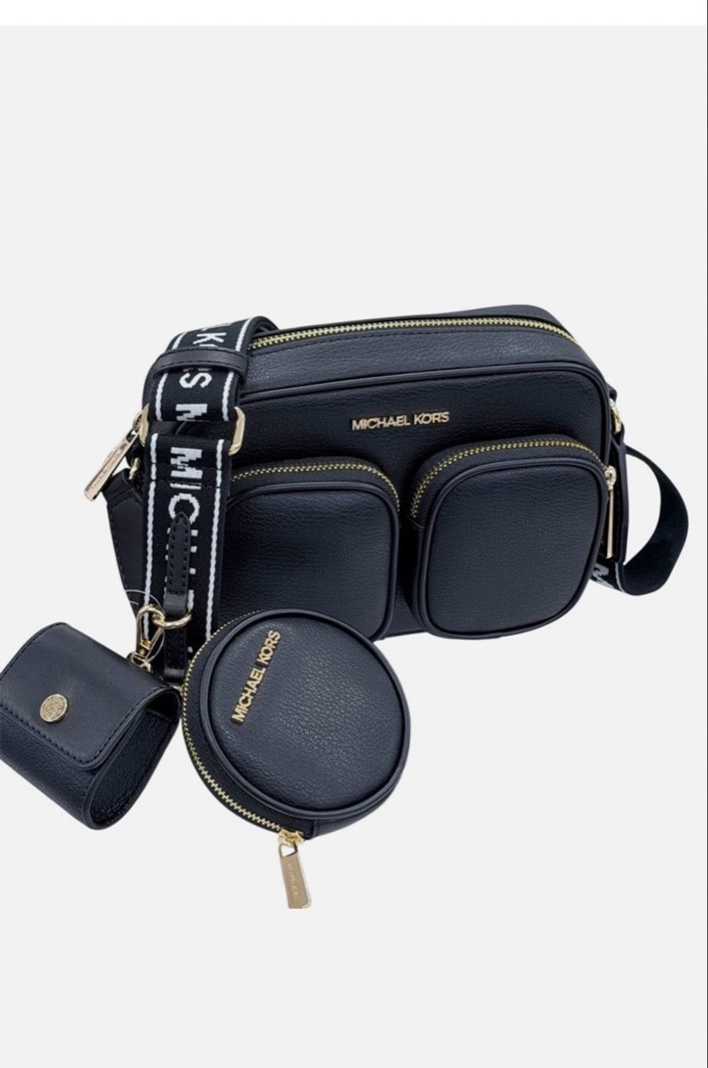 Michael Kors Michael Kors Crossbody Bag Black with Gold Hardware Size ONE SIZE - 2 Thumbnail