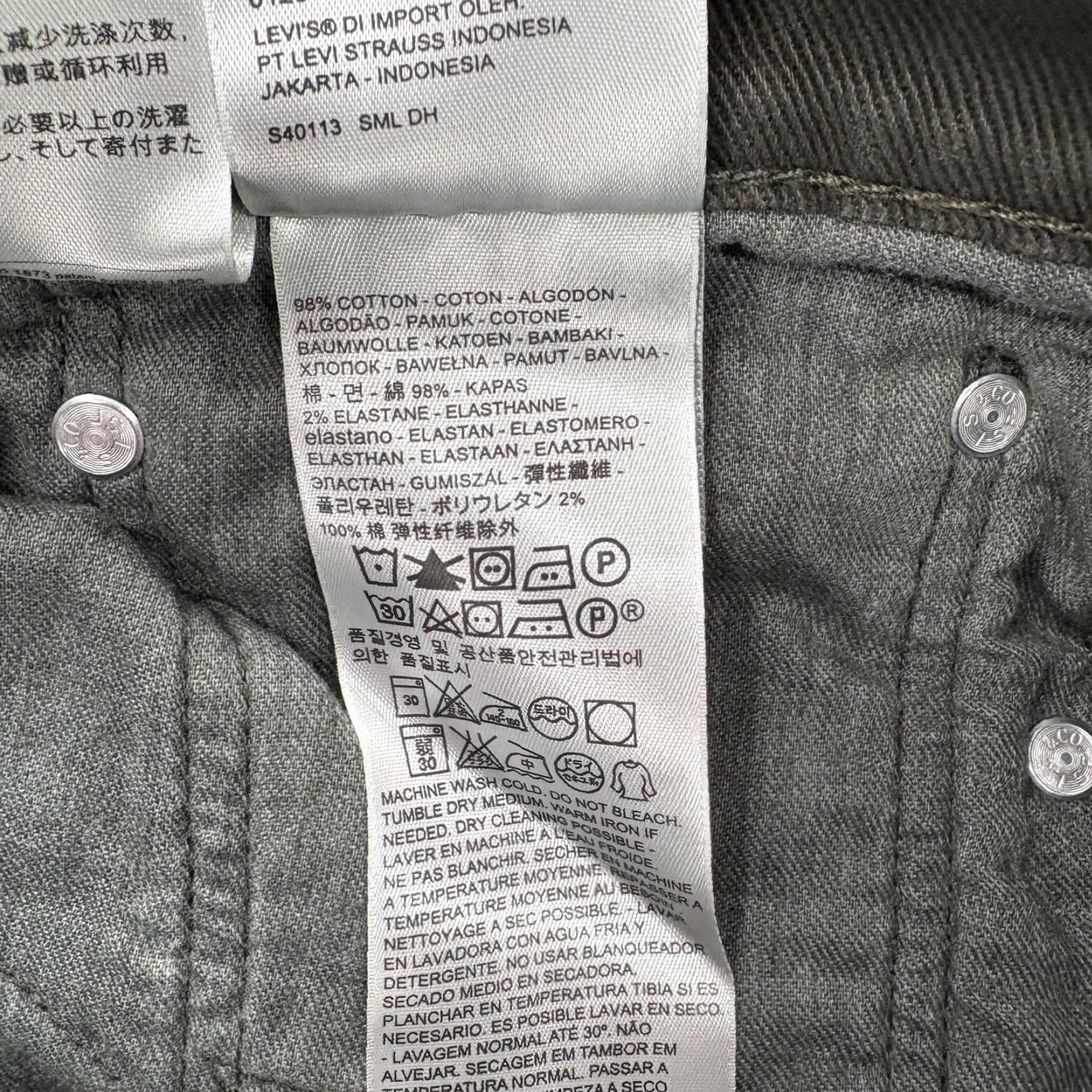 Levi's Levis 514 Jeans Mens 38x30 Regular Dark Wash Green Denim Straight Stretch Pants Regular Waist Denim Size US 38 / EU 54 - 6 Thumbnail
