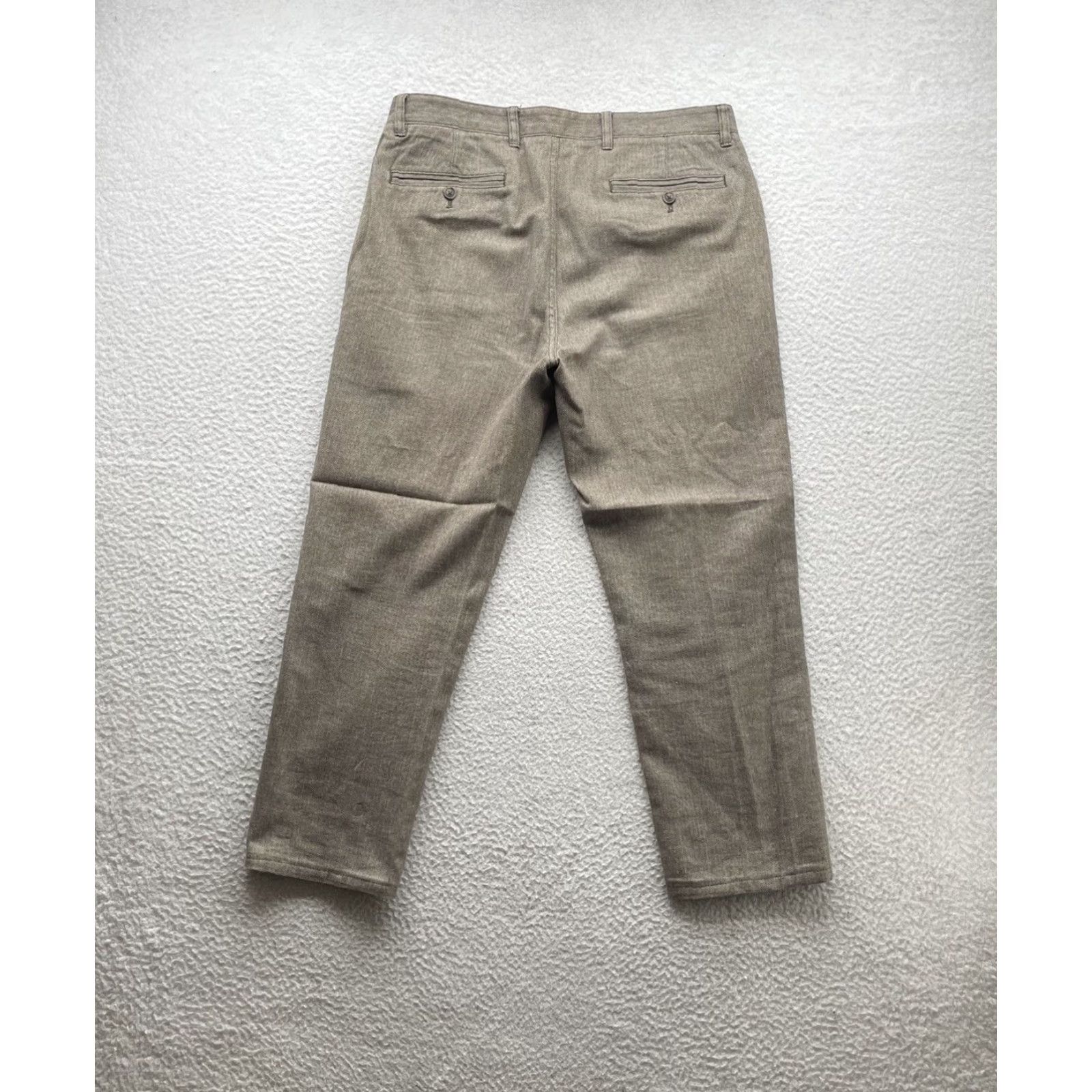 Brooks Brothers Brooks Brothers Pants Mens 34x26 Herringbone Brown Preppy Flat Front Regular Rise Casual Dress Pants Mens Size US 34 / EU 50 - 4 Thumbnail