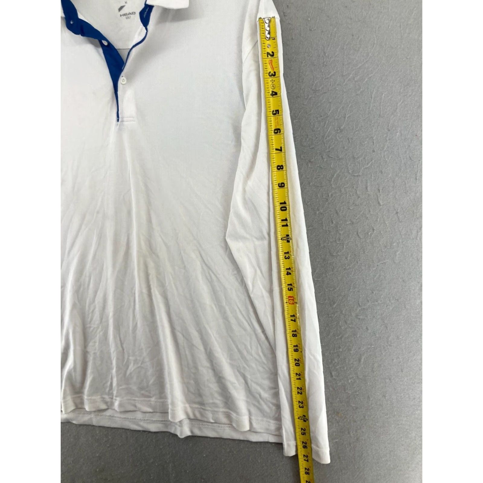 Vintage HEAD Polo Shirt Mens Long Sleeve Medium White Golf Shirt Size US M / EU 48-50 / 2 - 4 Thumbnail