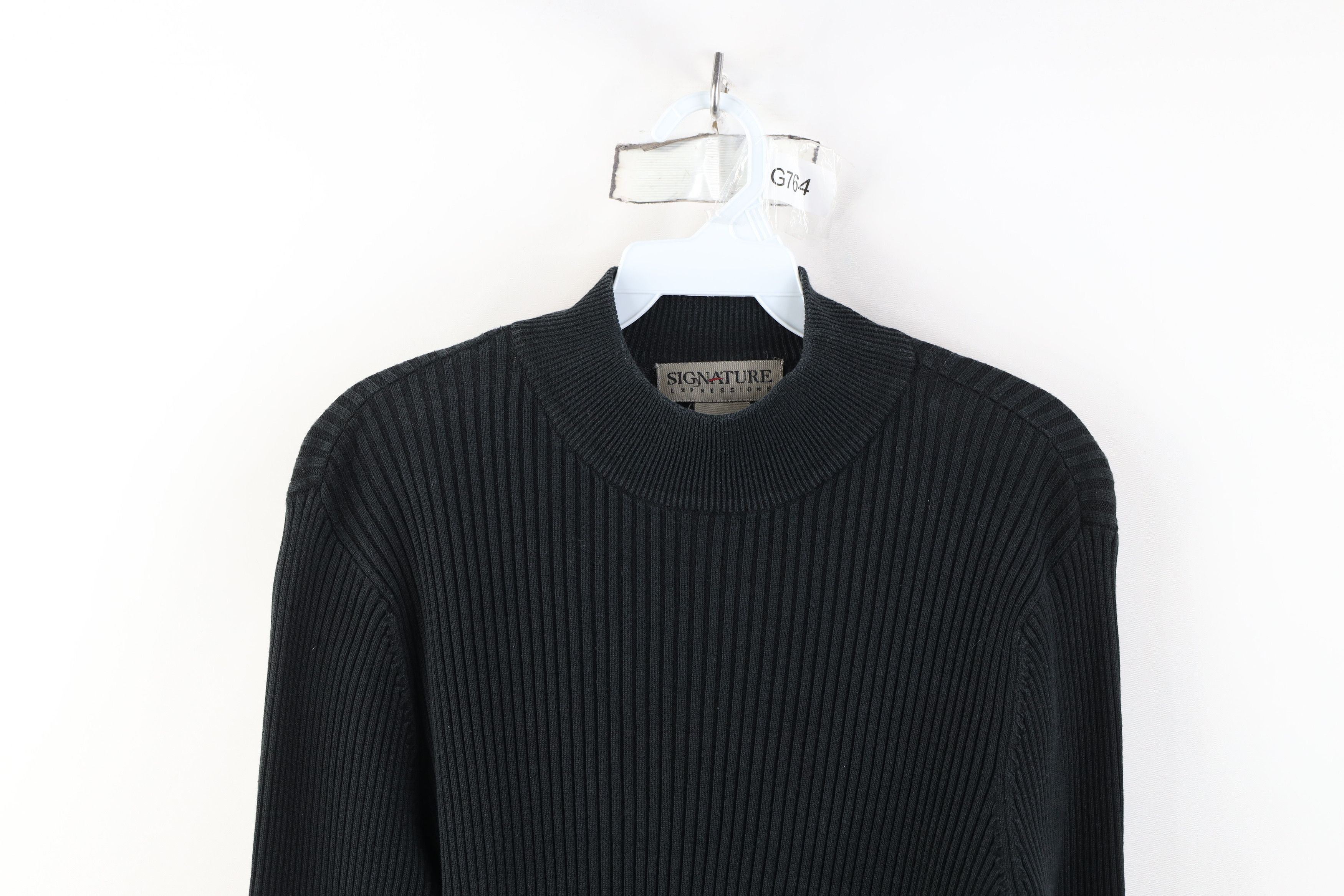 Vintage Vintage 90s Y2K Babydoll Knit Stretch Mock Neck Sweater Size XL / US 12-14 / IT 48-50 - 2 Thumbnail