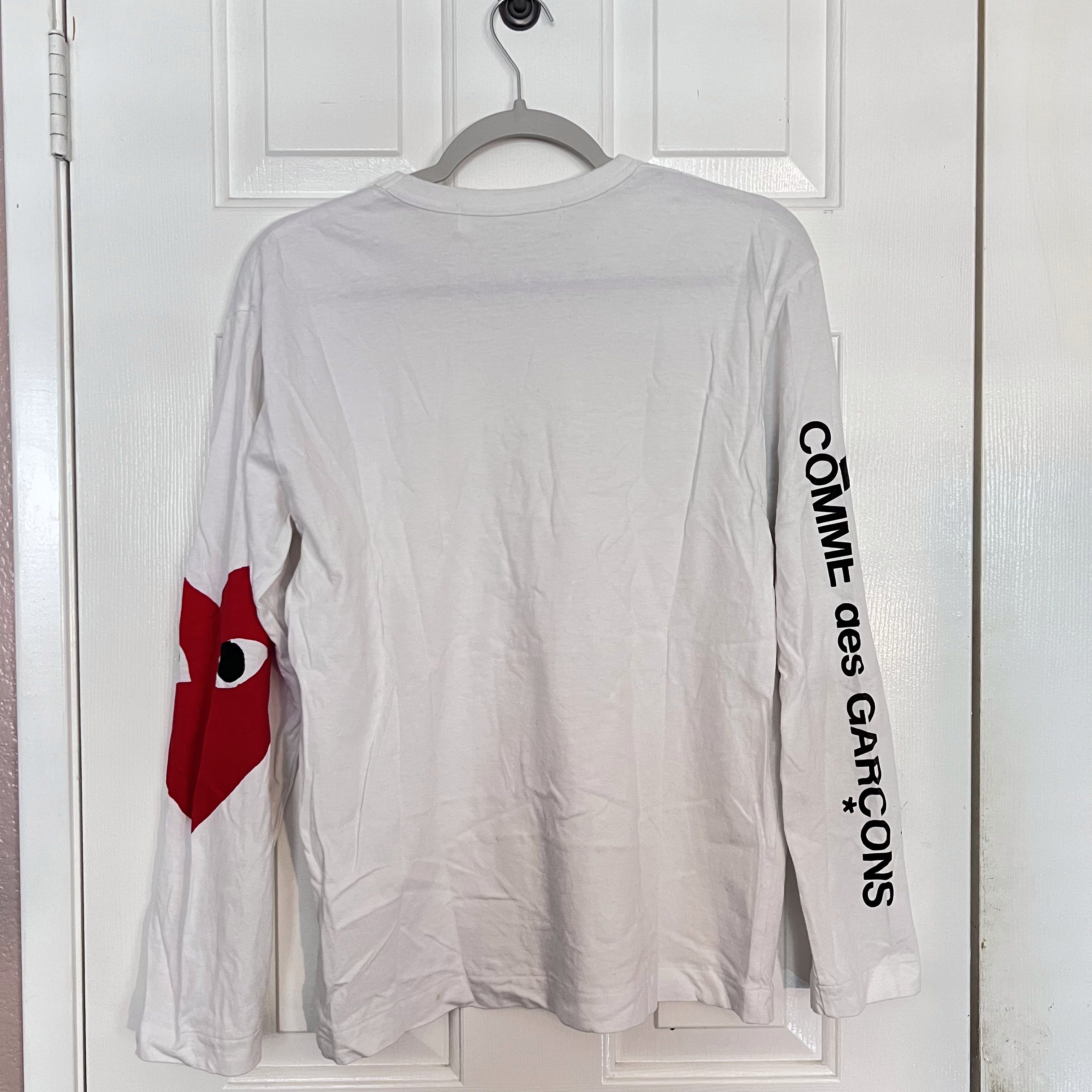 Comme des Garcons COMME des GARCON RED HEARTS White Long Sleeve Size US L / EU 52-54 / 3 - 2 Thumbnail