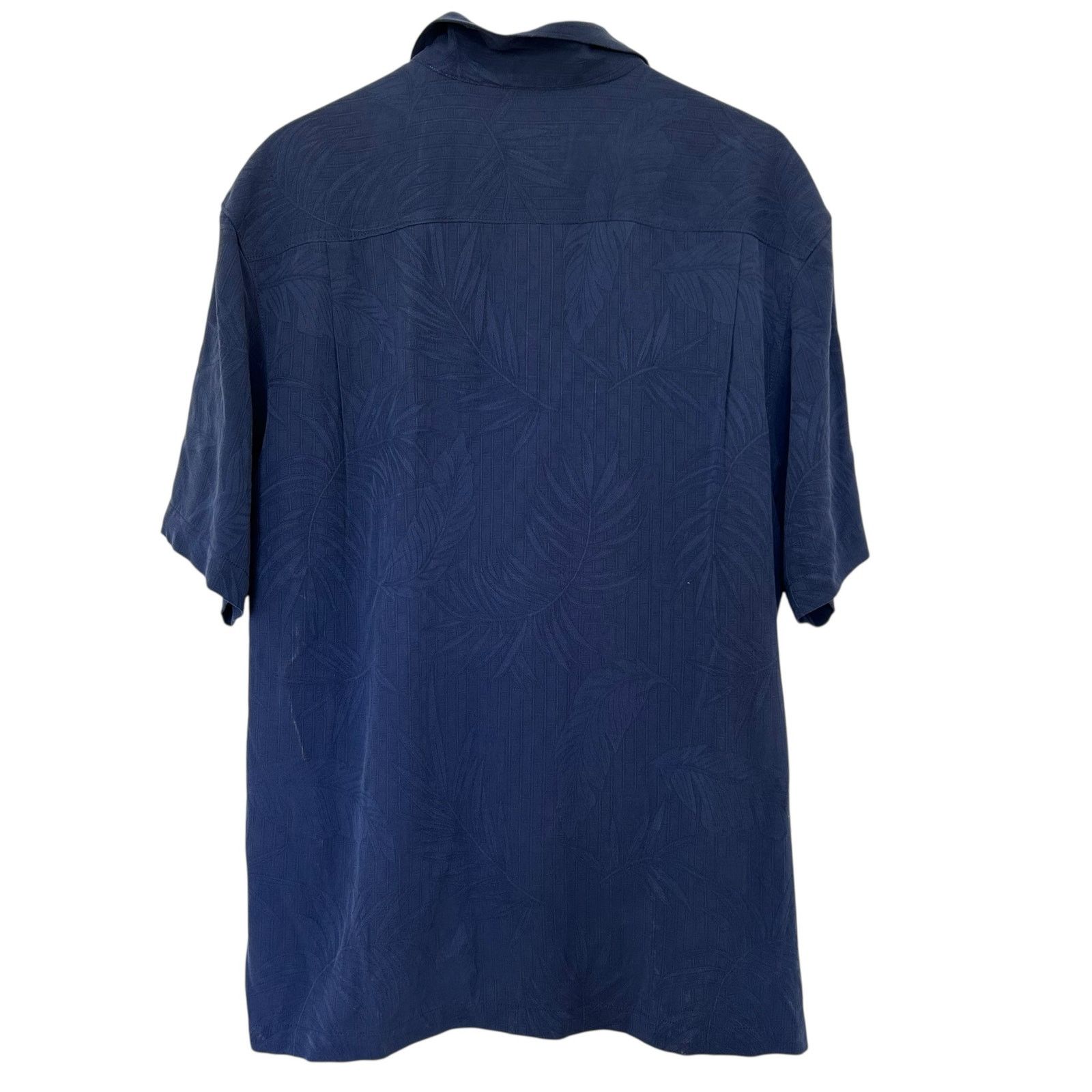 Tommy Bahama Tommy Bahama Navy Blue 100% Silk Short Sleeve Button Down L Size US L / EU 52-54 / 3 - 4 Thumbnail