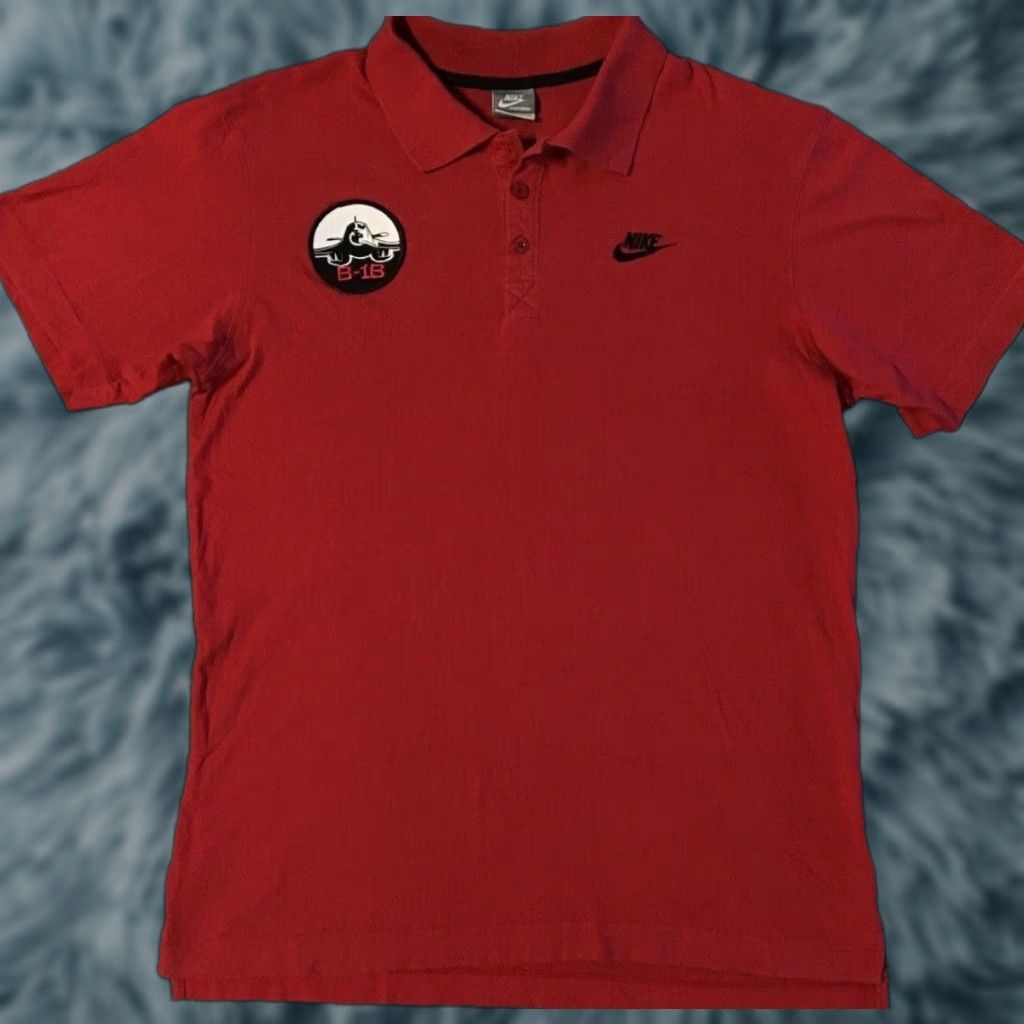 Nike VINTAGE Nike US Air Force B-1B Polo Shirt M Military Army Bomber Swoosh Eagle 90s T-Shirt Mens Red Graphic Tee Size US M / EU 48-50 / 2 - 1 Thumbnail