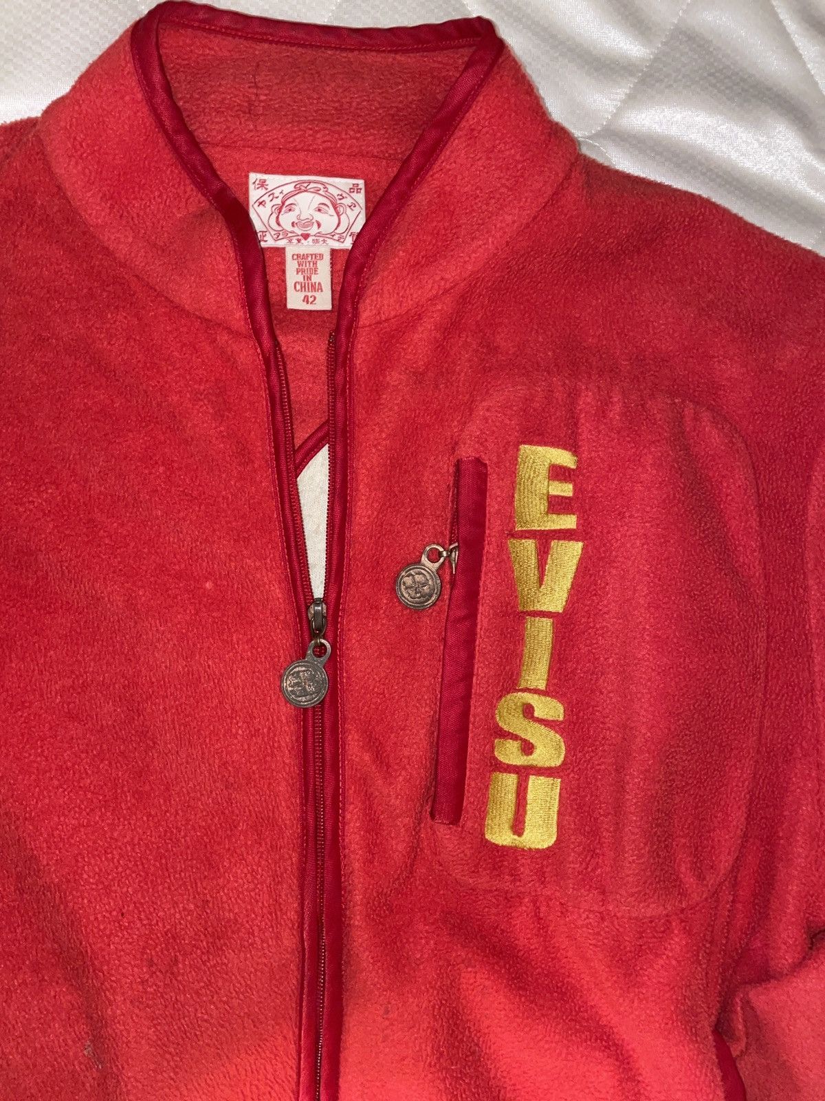 Evisu rare red evisu fleece jacket Size US M / EU 48-50 / 2 - 3 Thumbnail