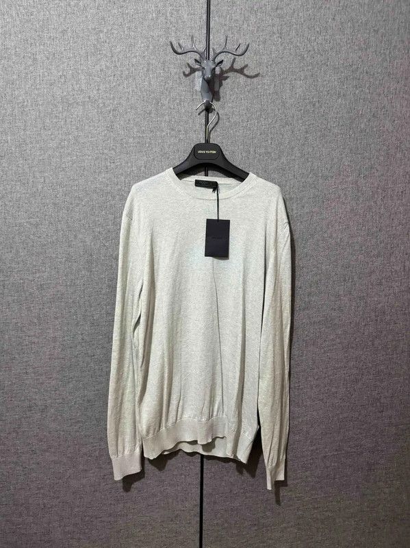 Prada Prada Light Gray Knit Sweater for Men Size US L / EU 52-54 / 3 - 1 Thumbnail