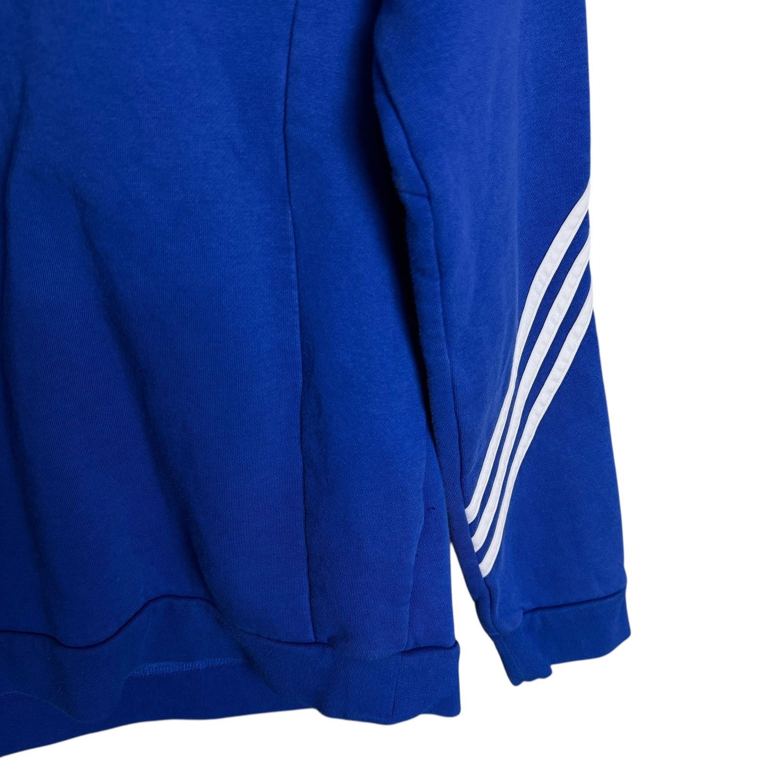 Adidas Adidas Blue & White 3 Stripe Training Athletic Sweatshirt S Size US S / EU 44-46 / 1 - 6 Thumbnail