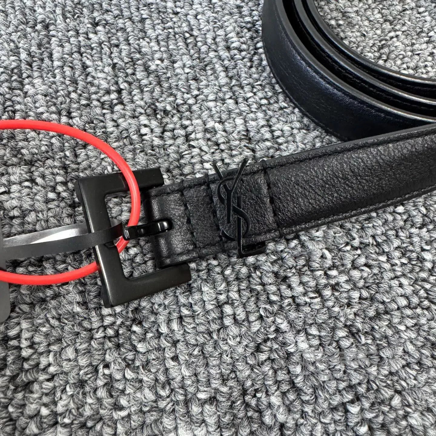 Saint Laurent Paris Saint Laurent Paris Black buckle, letter logo, thin strap| Size ONE SIZE - 2 Thumbnail