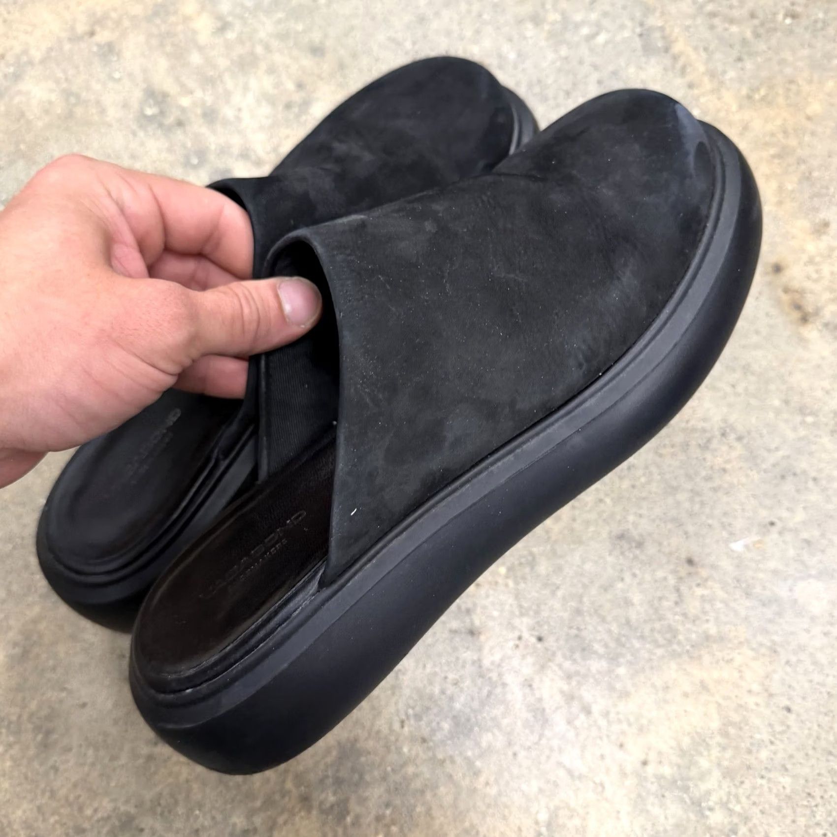 Vagabond Vagabond Courtney Sandals 39 Black Leather Platform Chunky Wedge Slide Open Toe Womens So​le Leather Cushioned Comfort Slip On Size US 6 / IT 36 - 4 Thumbnail