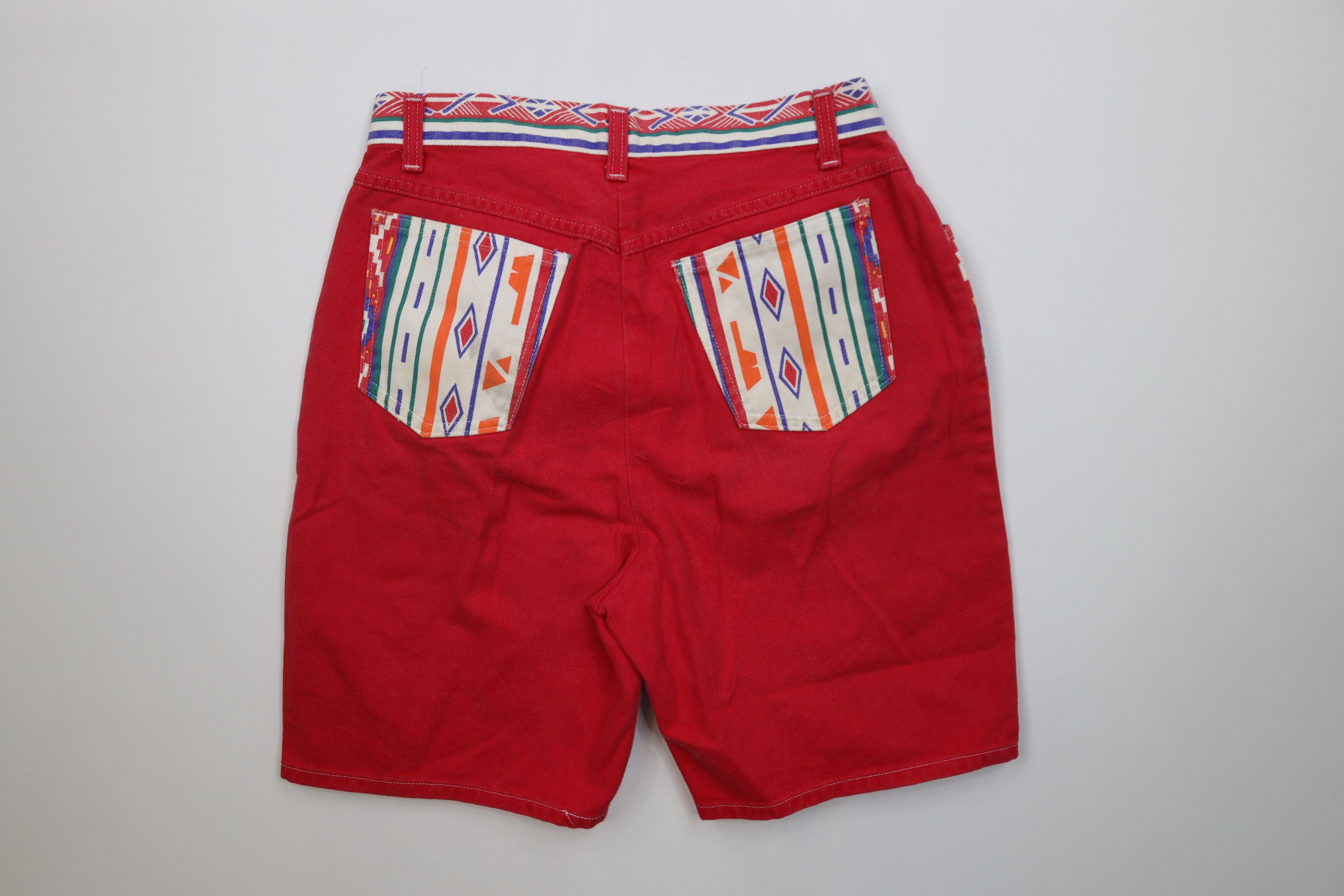 Vintage Vintage 90s Streetwear Southwestern Cowgirl Denim Shorts USA Size 28" / US 6 / IT 42 - 8 Thumbnail