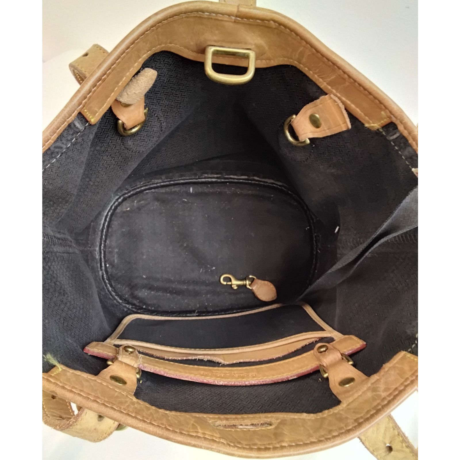 Dooney & Bourke Dooney & Bourke Canvas + Leather Shoulder Bag Brown VTG USA Size ONE SIZE - 11 Thumbnail
