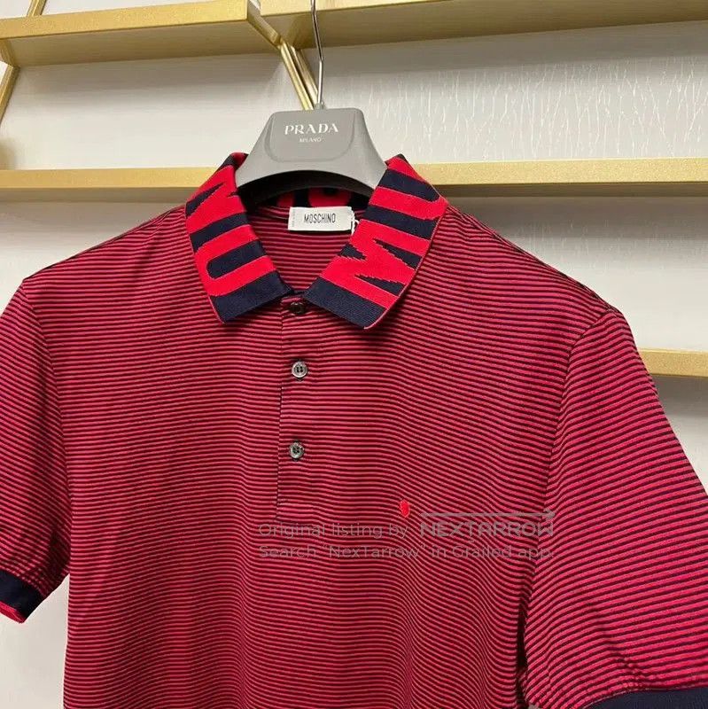 Moschino Moschino Red Summer Cotton Polo Shirt . Size US L / EU 52-54 / 3 - 2 Thumbnail