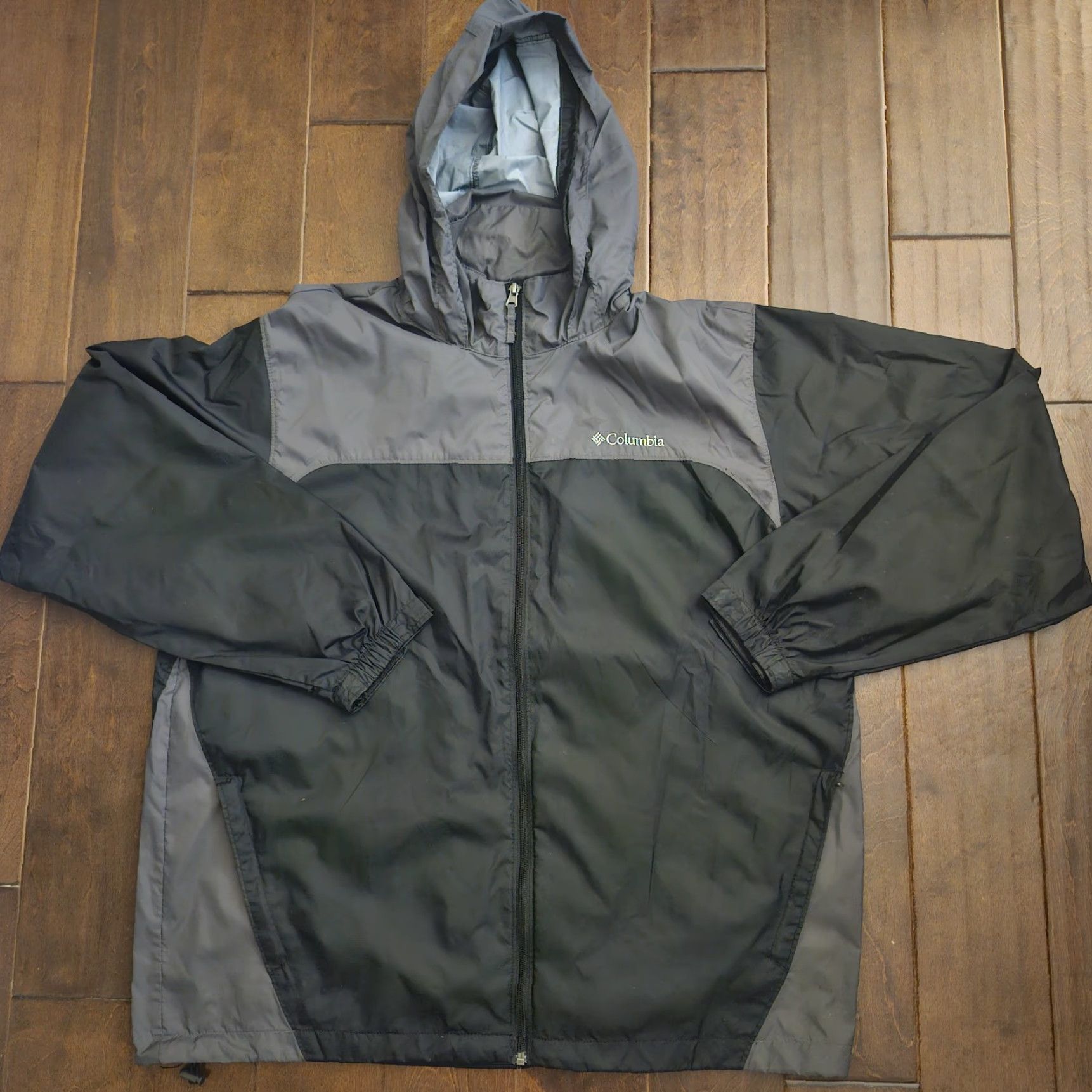 Vintage Columbia Windbreaker Jacket Men XL Hooded Lightweight Black Gray Zip Up Jacket Men XL Windbreaker Size US XL / EU 56 / 4 - 3 Thumbnail