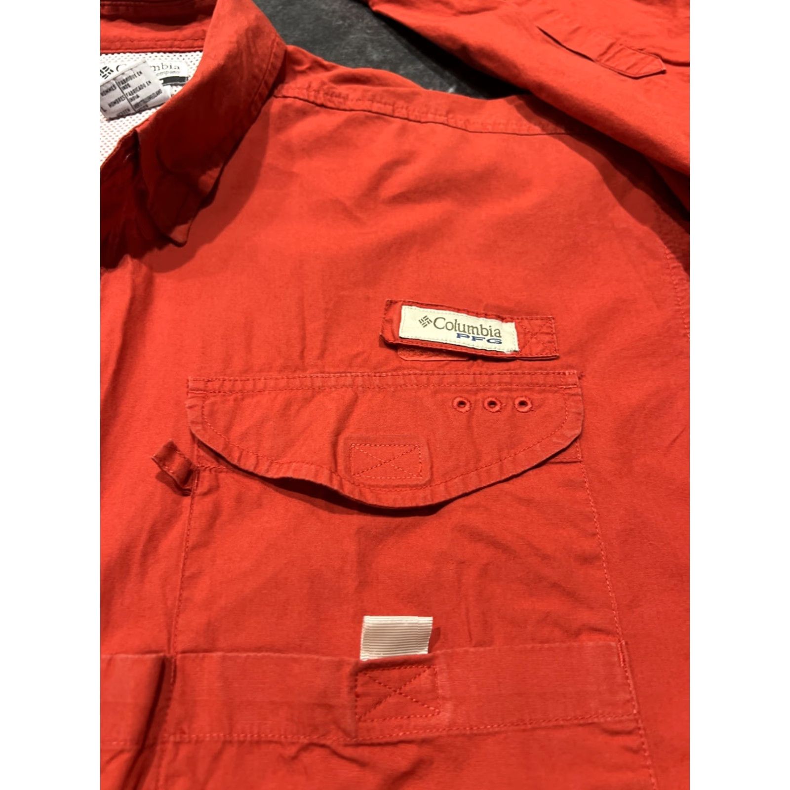 Logo 7 Columbia PFG Fishing Shirt Mens L Red Long Sleeve Button-Down Outdoor Logo Shirt Size US L / EU 52-54 / 3 - 4 Thumbnail