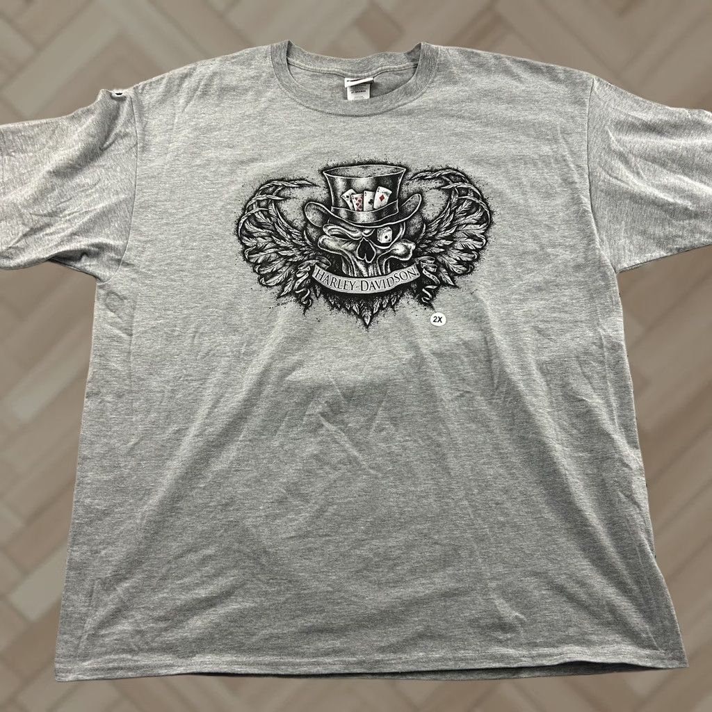 Harley Davidson Harley-Davidson Shirt T Shirt 2XL Men Gray Short Sleeve Vintage? Size US XXL / EU 58 / 5 - 1 Thumbnail