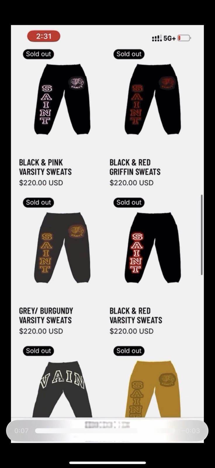 Saint Vanity Size Large - Saint Vanity Varsity Sweatpants Grey NEW Size US 34 / EU 50 - 11 Thumbnail