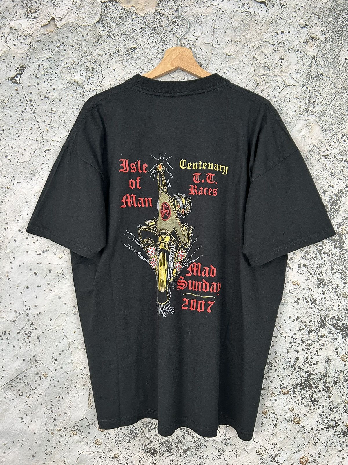 Harley Davidson Vintage Racing Moto Mad Sunday Graphic Tee Rock Punk Y2K Size US XL / EU 56 / 4 - 2 Thumbnail
