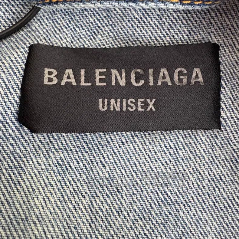 Balenciaga Balenciaga Double B Graffiti Yellow Spray Logo Denim Jacke Size US XS / EU 42 / 0 - 3 Thumbnail