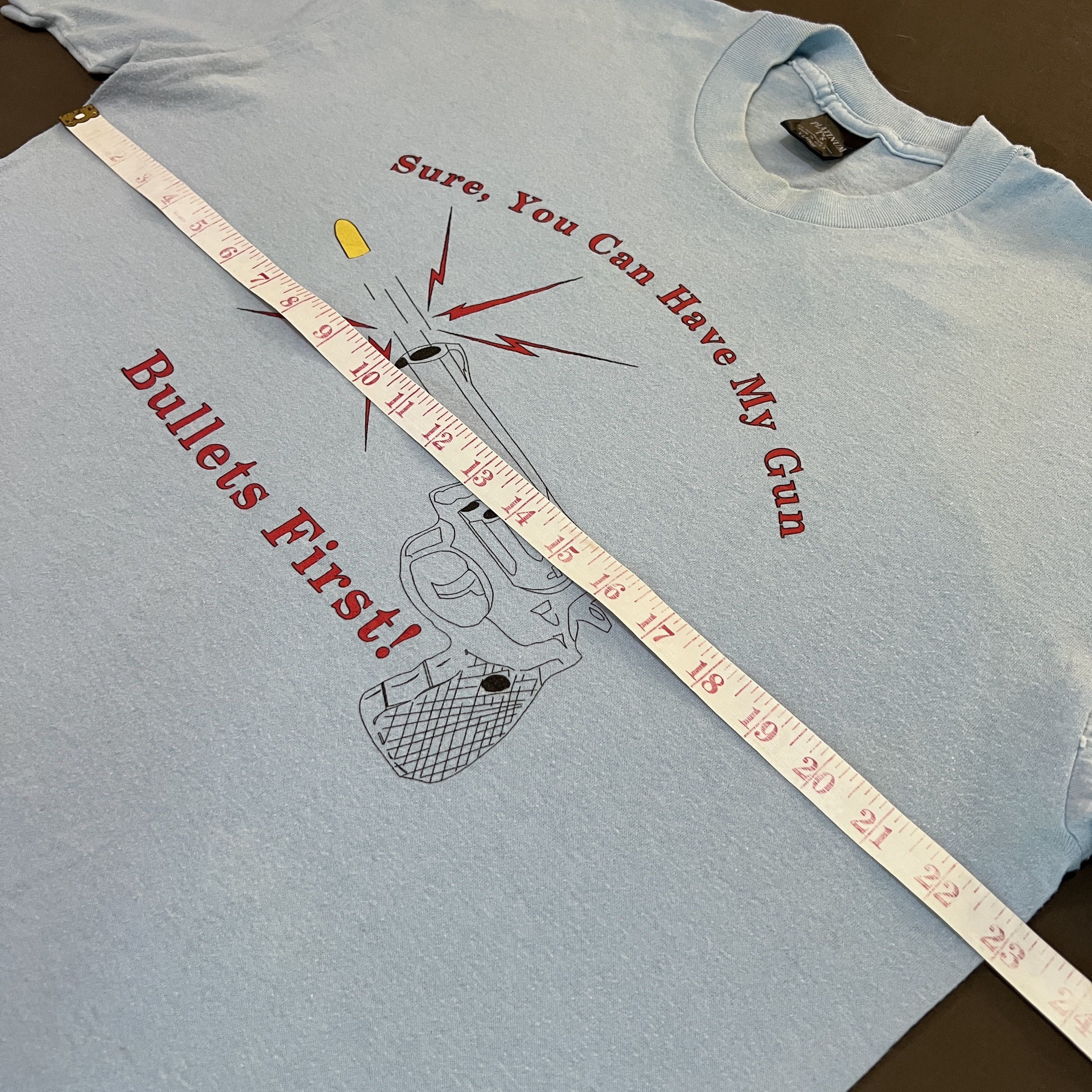 Vintage Vintage 90s Bullets First Gun Promo Tee XL 911 Size US XL / EU 56 / 4 - 7 Thumbnail