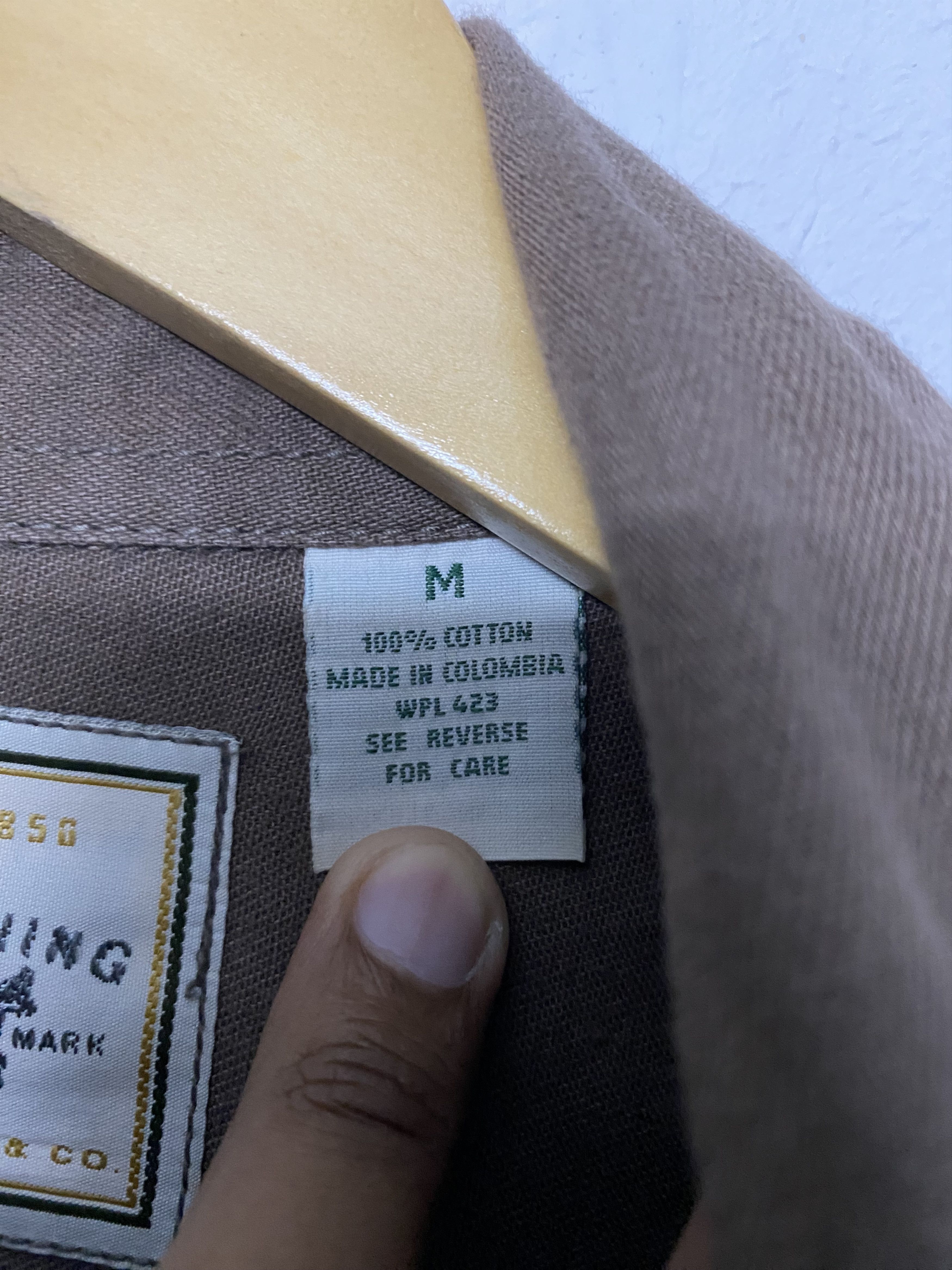 Levi's Vintage Clothing Vtg 97s Levi's Red Tab Jeanswear Brown Cotton Shirt Size M Size US M / EU 48-50 / 2 - 6 Thumbnail
