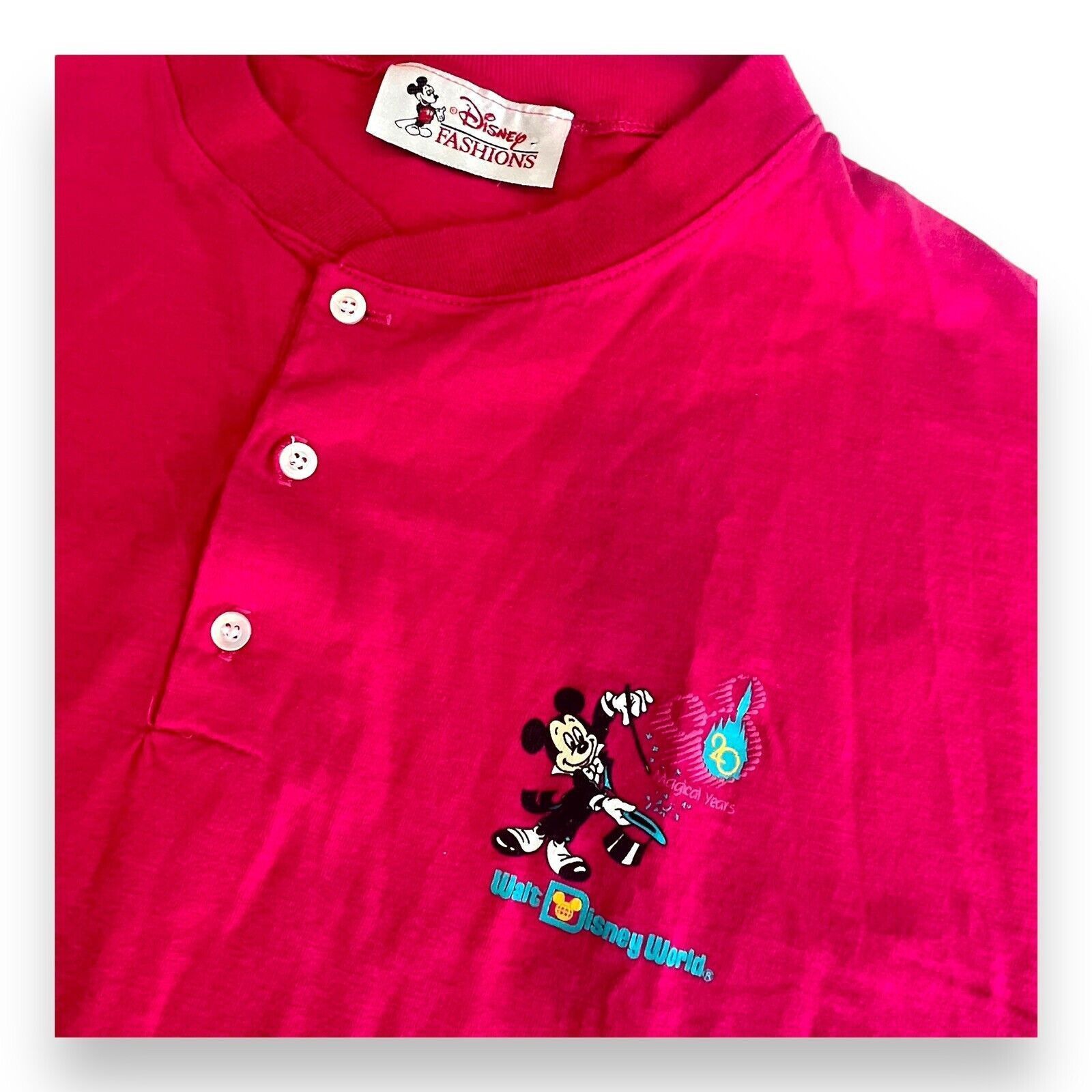Disney Vintage Pink Disney 3 Button Shirt Large Unisex Size US L / EU 52-54 / 3 - 3 Thumbnail