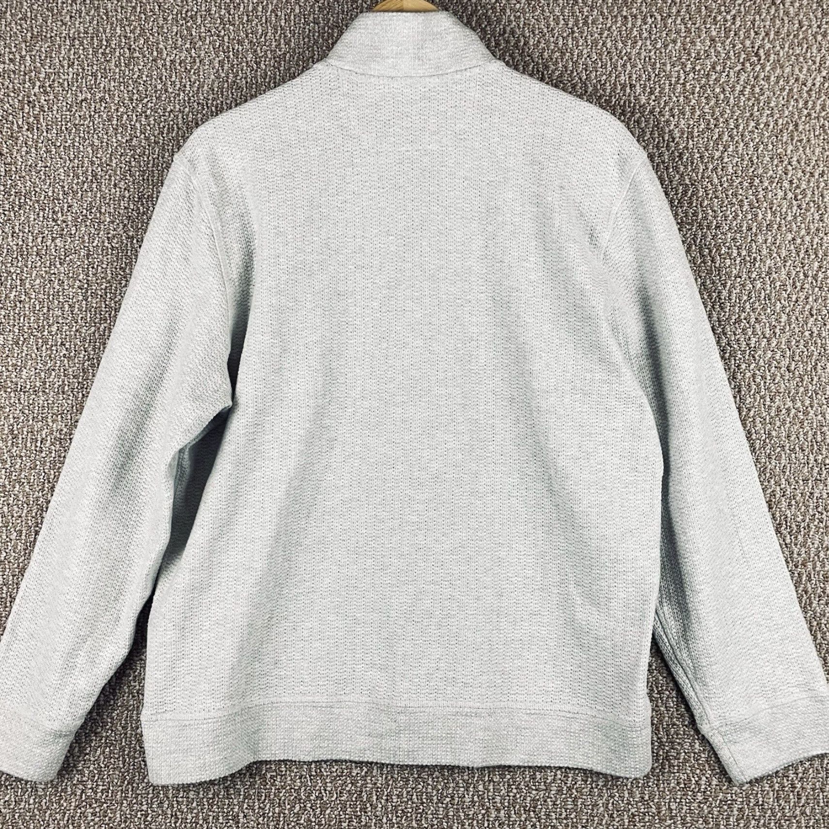 Faherty Faherty Knit 1/4 Zip Sweater XL Gray Cotton Outdoor Pullover Men Regular Knit Style Zipper Logo Casual Size US XL / EU 56 / 4 - 2 Thumbnail