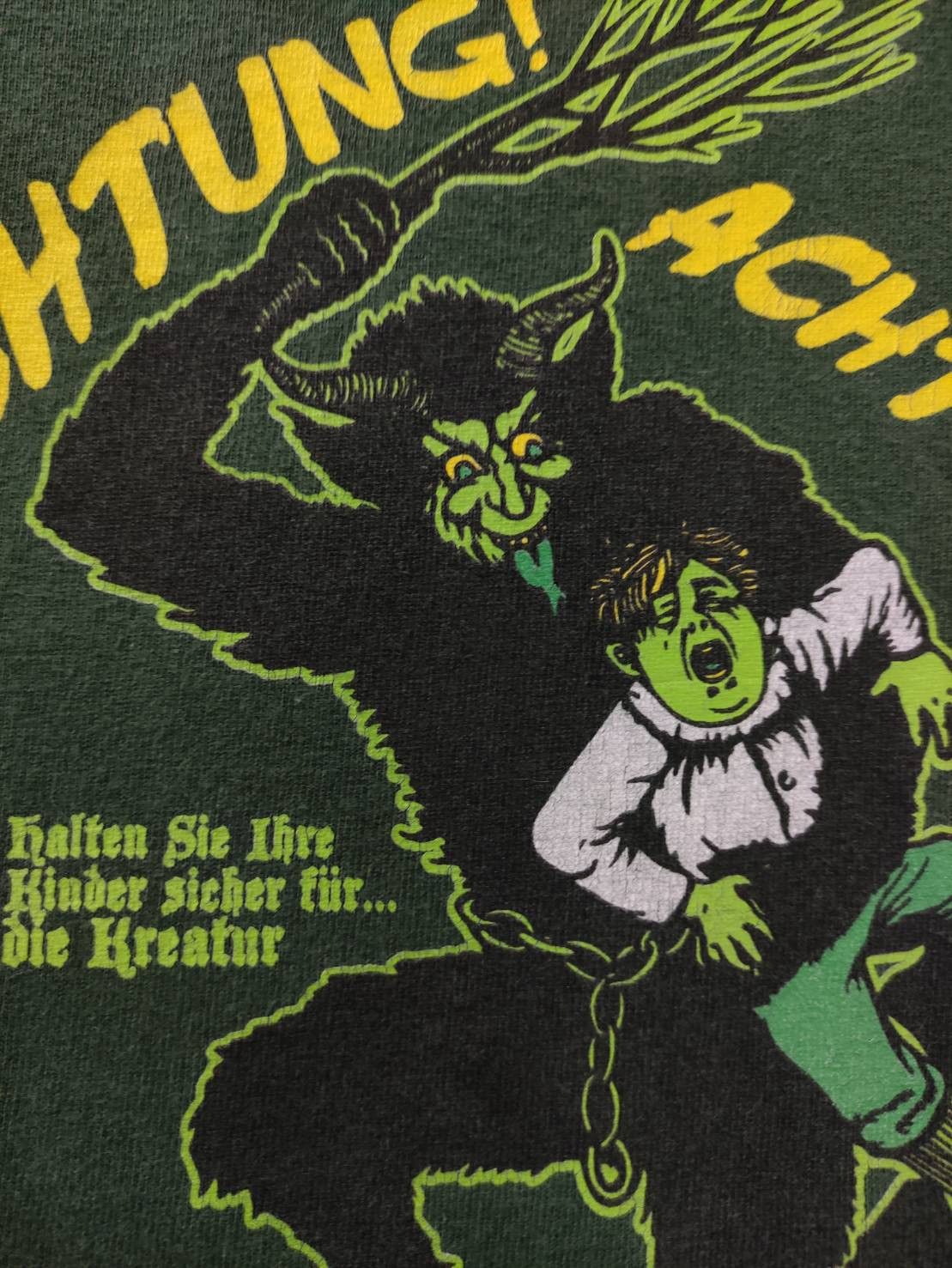Hook-Ups Vtg 00's Creature " Achtung! " NHS T-Shirt Size US M / EU 48-50 / 2 - 5 Thumbnail