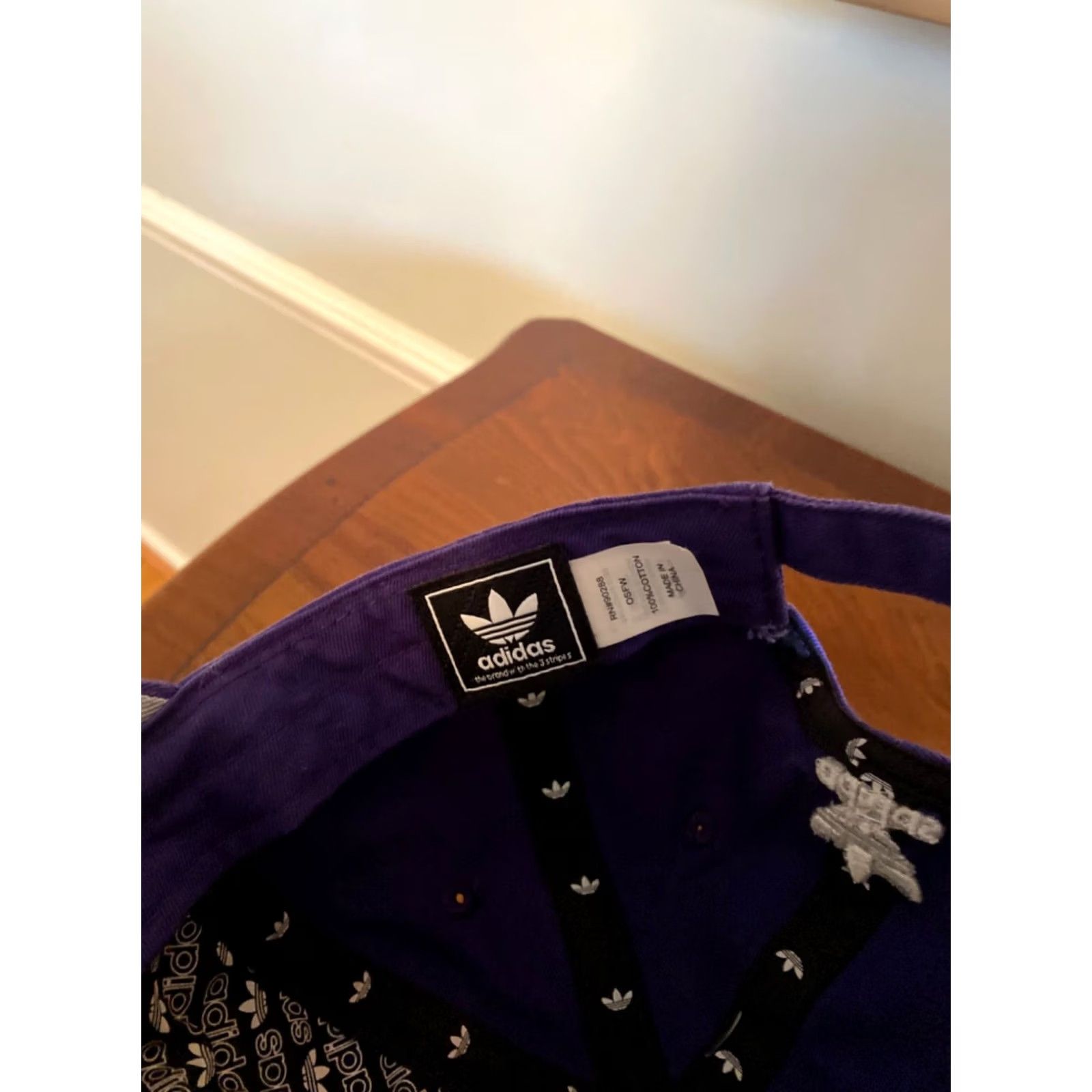 Adidas adidas Originals Relaxed StrapBack Trefoil Style Hat Adjustable Women Purple Cotton Baseball Cap Womens Size ONE SIZE - 5 Thumbnail