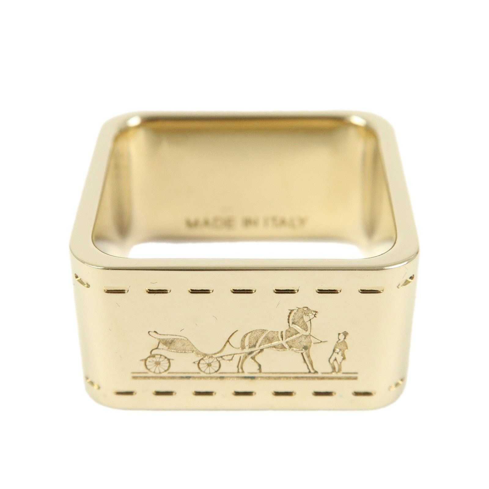 Hermes Hermes Bolduc Gold Plated Scarf Ring Size ONE SIZE - 1 Thumbnail