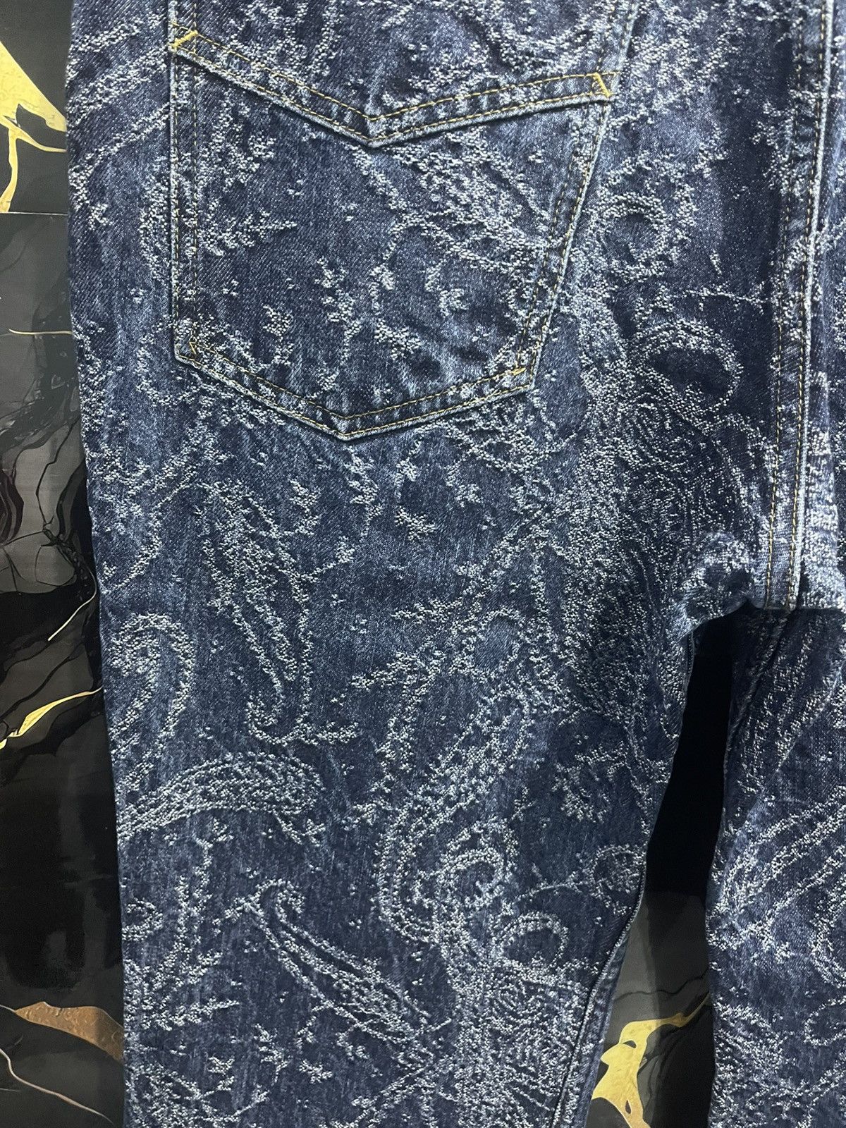 Needles Needles Paisly Denim Pant Size US 33 - 9 Thumbnail
