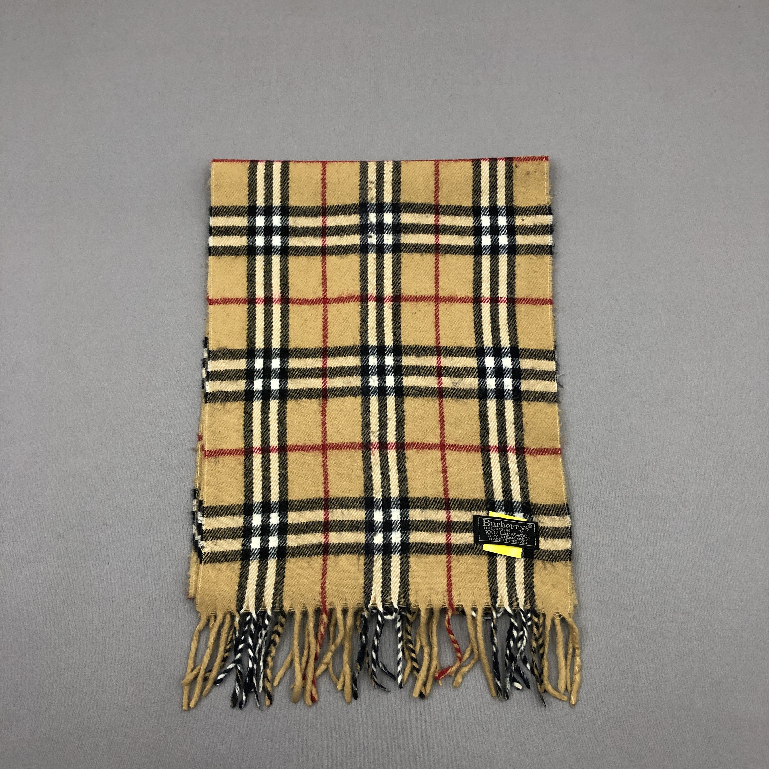 Burberry Vintage Burberry Scarf Muffler Wool Cashmere Scarves Size ONE SIZE - 2 Thumbnail